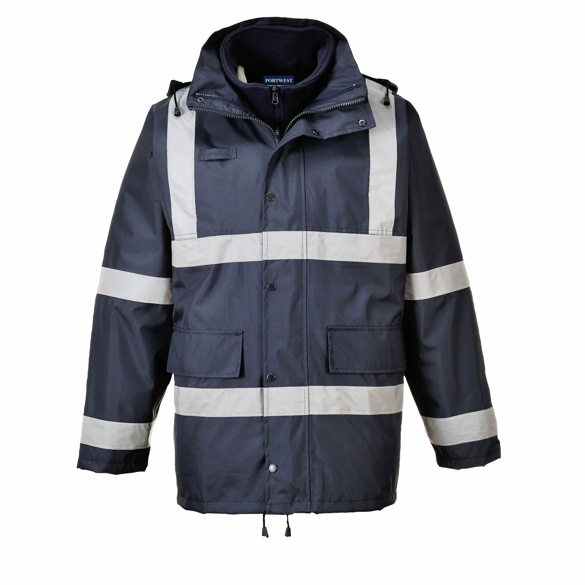 Portwest Chaqueta 3 En 1 Iona Traffic, Tamaño: L, Color: Marino, S431NARL