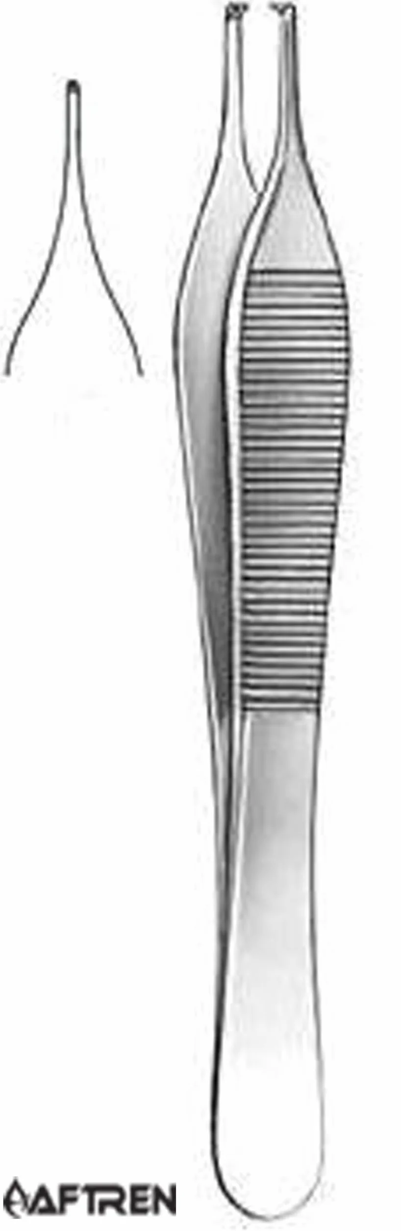 Pinzas Adson Kocher 1x2 dientes acero inoxidable punta fina para vendajes suministros hospitalarios veterinarios