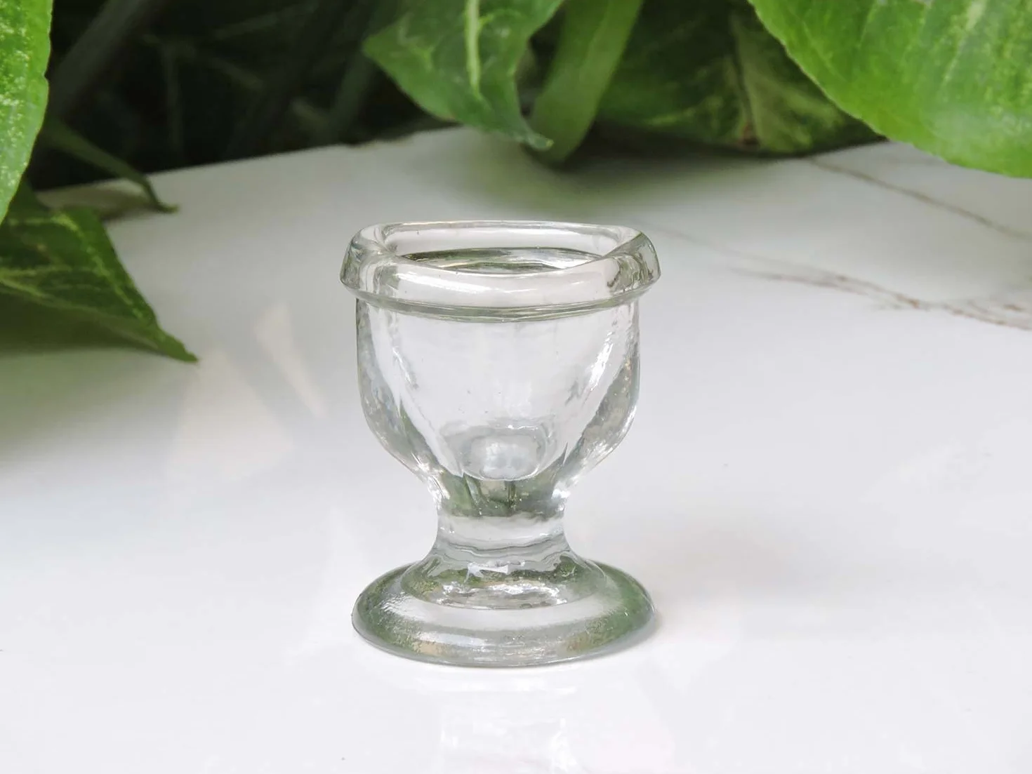 Taza de cristal para lavar los ojos con caja de regalo de terciopelo