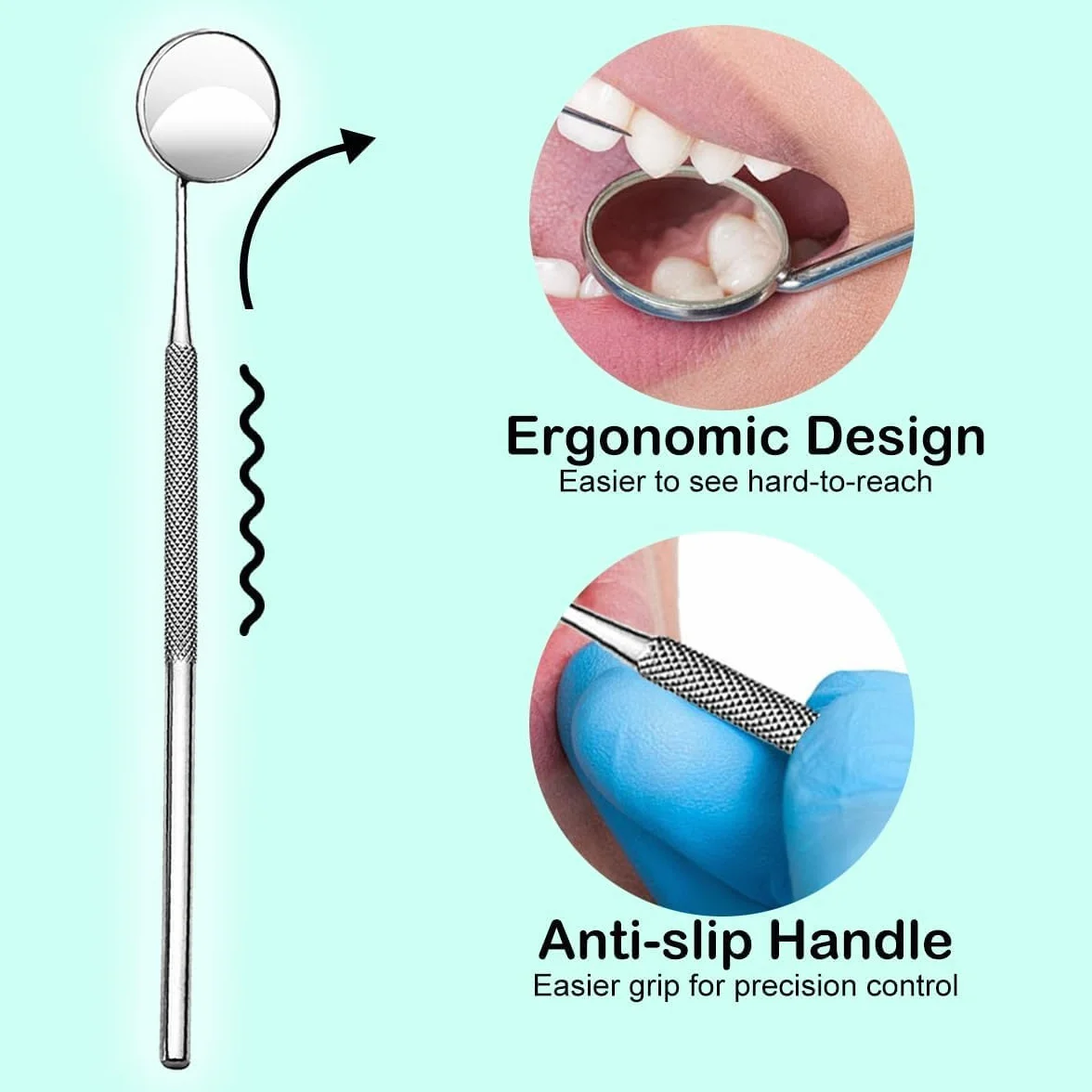 YSCARE Espejo de boca dental para dentista higiene oral herramienta de extensión de boca y pestañas
