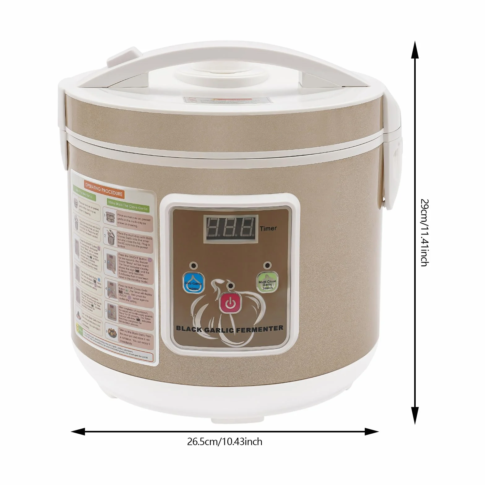 Fermentadora de ajo negro 5 litros - Yogurtera y fermentos para kimchi, natto, vino, vinagre