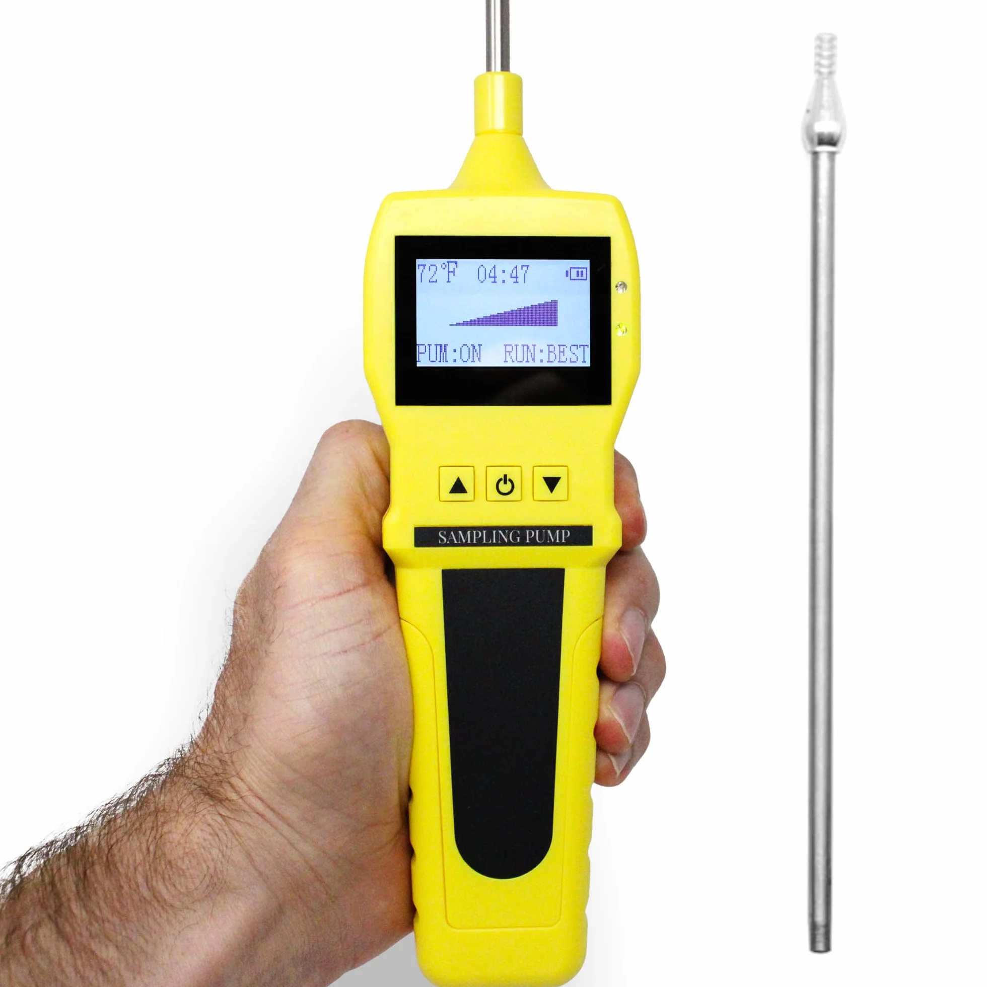 Bomba de Muestreo de Gas Forensics | Sonda de Acero Inoxidable | Caudal 0,5 LPM | ABS Reforzado | Recarga USB