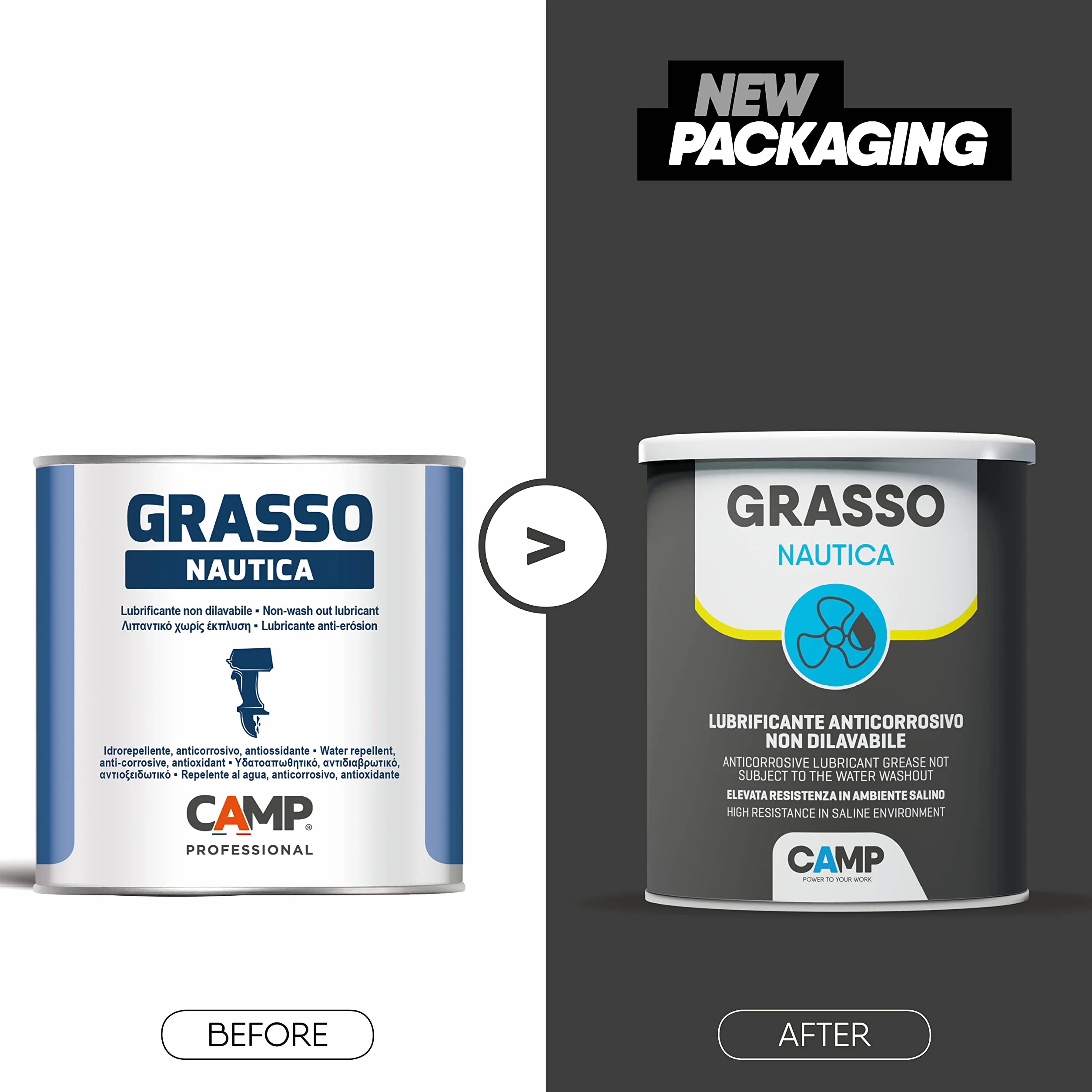 Camp Grasso Nautica Grasa Lubricante Protectora Blanca Anticorrosiva 1Kg