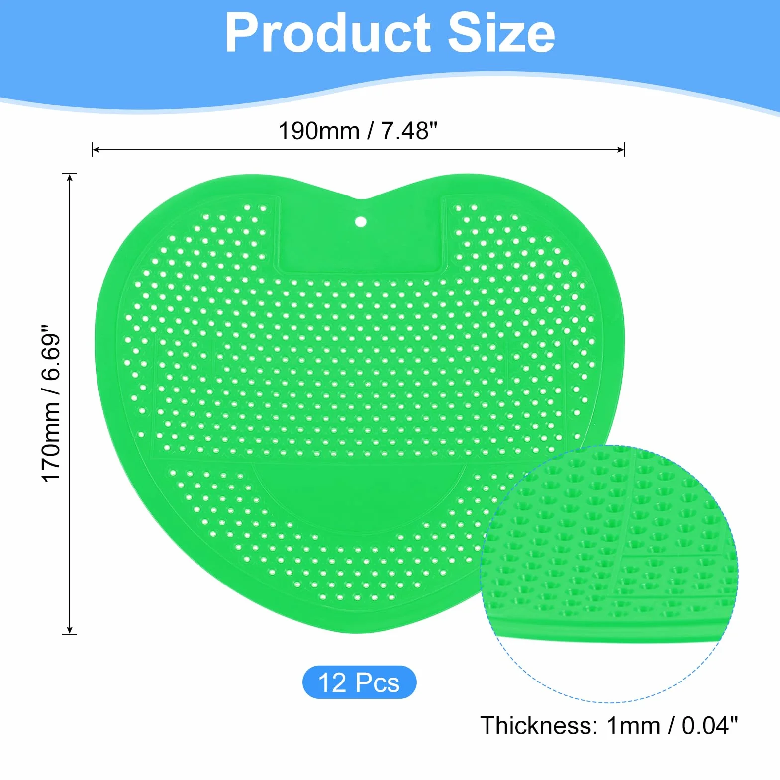 QUARKZMAN 12 Piezas Desodorante de Pantalla de Orinal, Pastillas de Orinal con Fragancia Anti-Salpicaduras, Protección contra Olores, Alfombrillas de Orinal para Baño, Verde