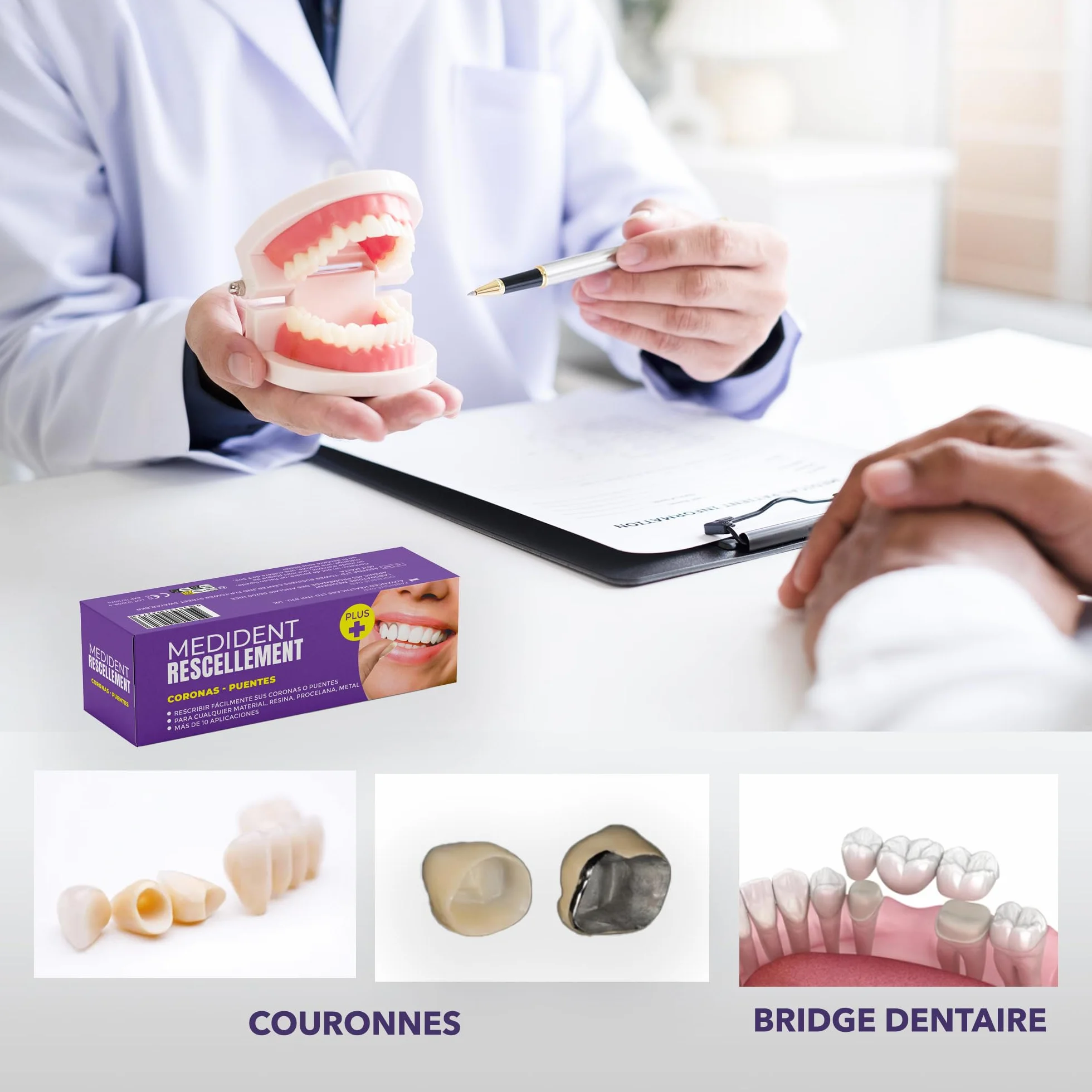 MEDIDENT RESCELLEMENT PLUS Adherencia reforzada para volver a sellar coronas y puentes
