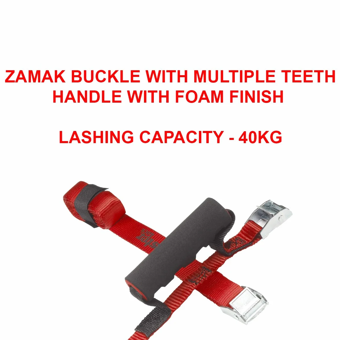 Master Lock Cinchas de Transporte 2.50 m x 25 mm + 5.5 m x 25 mm Rojo