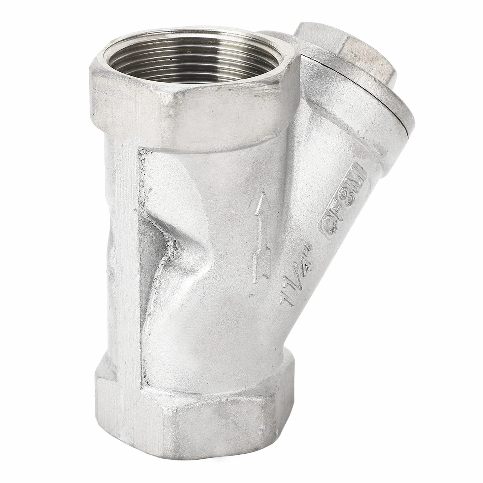 Filtro Tipo Y 1-1/4 Pulgadas DN32 Acero Inoxidable 304 Malla Doble Capa Válvula para Agua Petróleo Gas