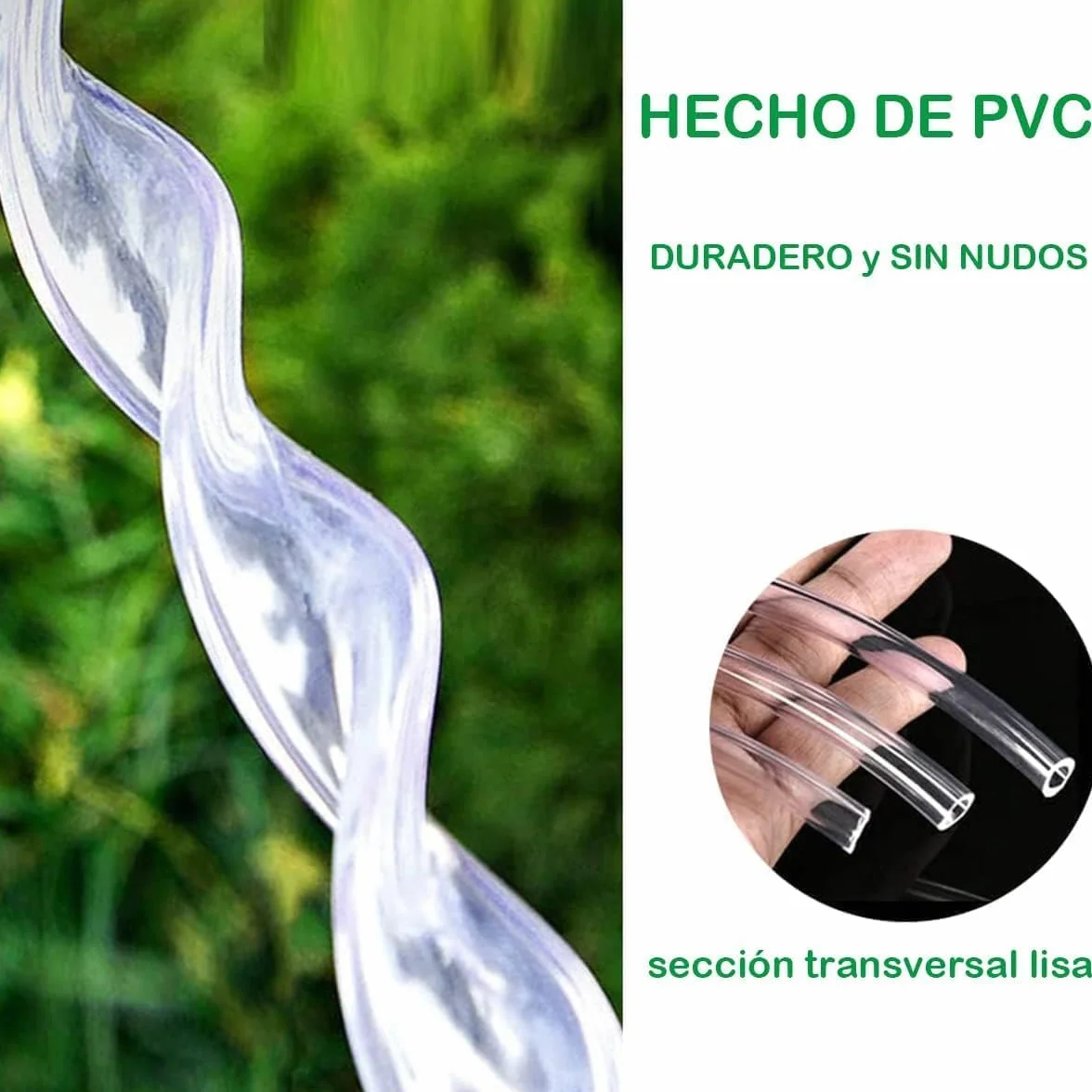 Tubo Flexible Transparente PVC 20 Metros 8mm x 10mm Manguera Nivel Líquidos