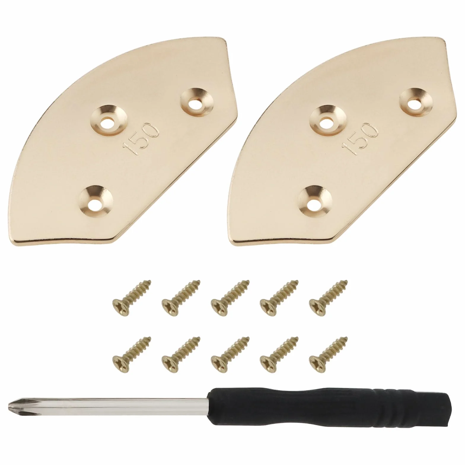 SG Store 1 par de placas de latón para zapatos con tornillos 55 x 32,5 x 25,5 mm para zapatos y botas de cabeza grande