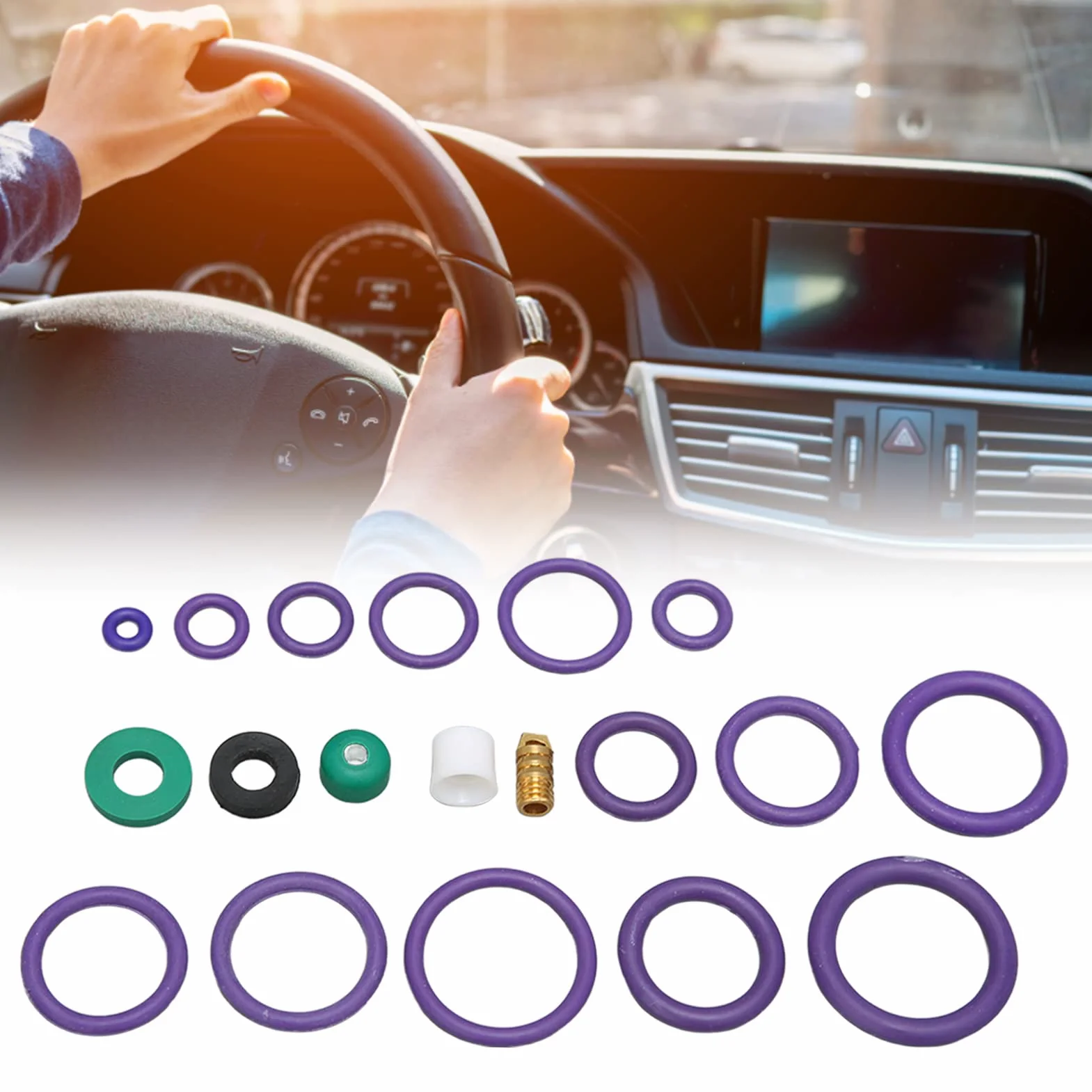 Kit Universal de Juntas Tóricas 225 Piezas para Aire Acondicionado de Coche