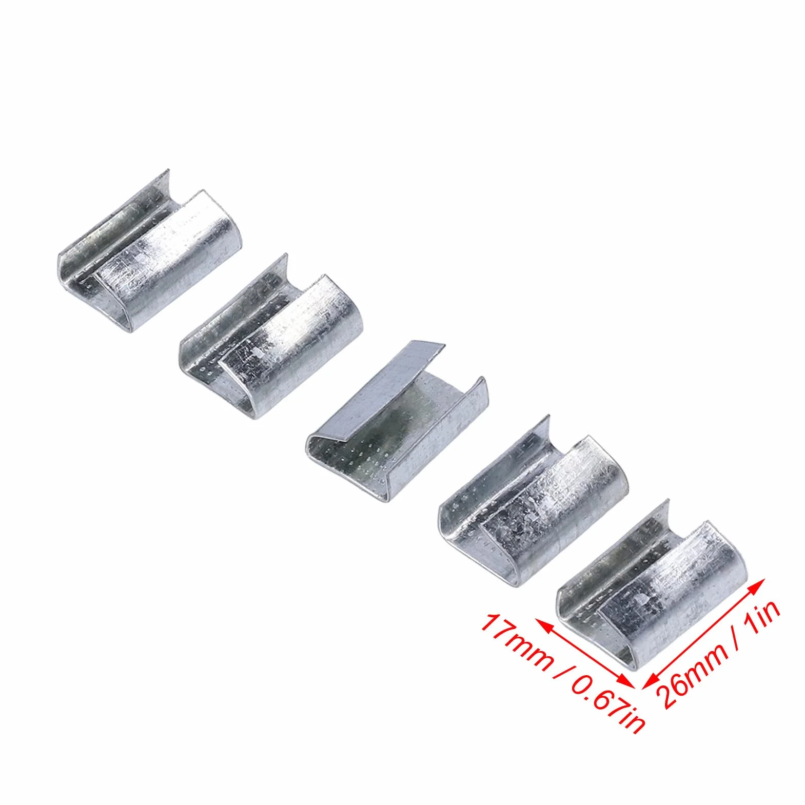 Sellos abiertos para fleje de acero galvanizado 16 mm PET Hebilla de fleje de metal