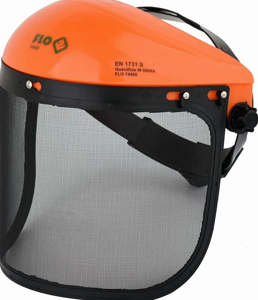 YATO Protección facial universal con rejilla protectora de metal, visera de malla para cortacésped