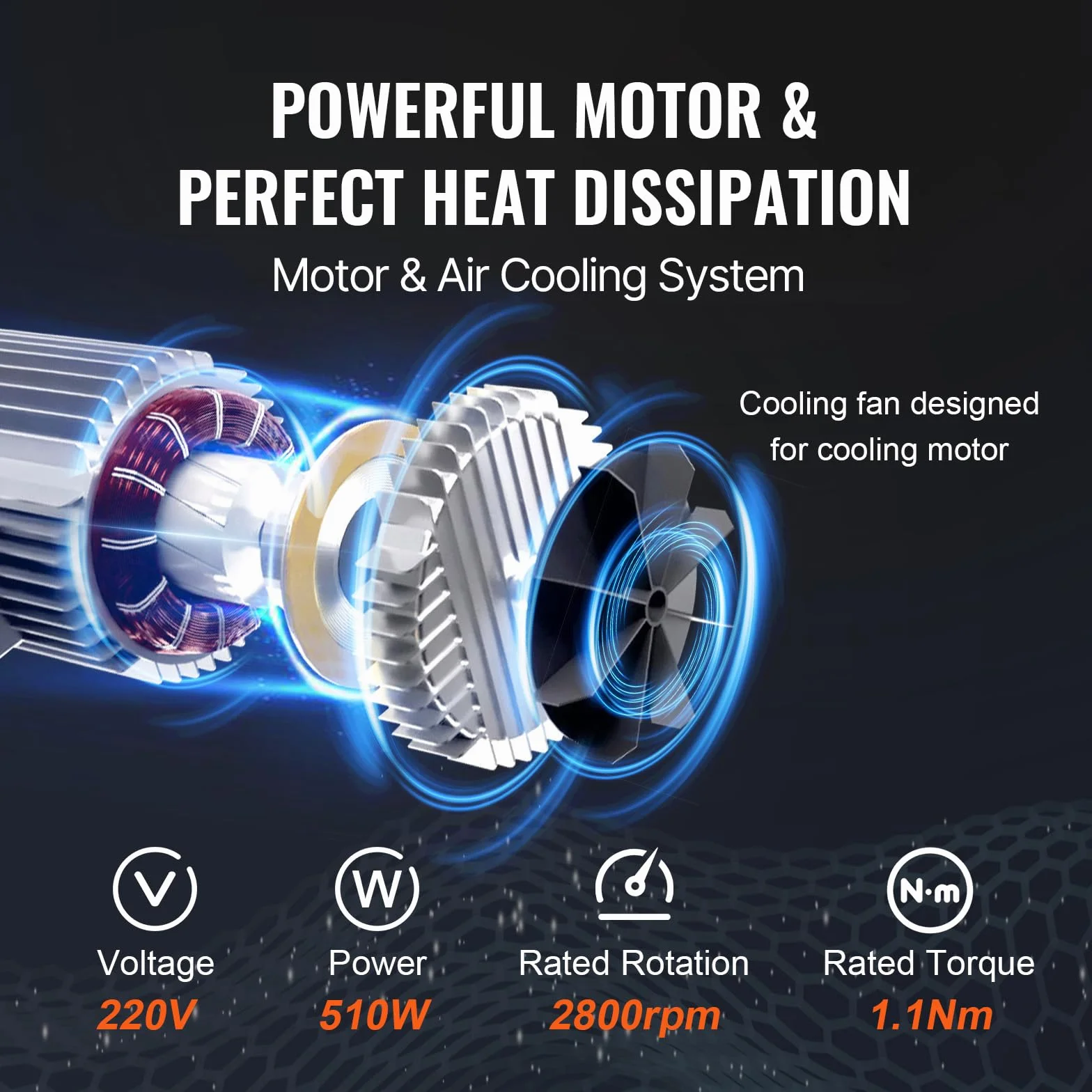 VEVOR Polipasto Eléctrico de Cable 250 kg 510 W 12m