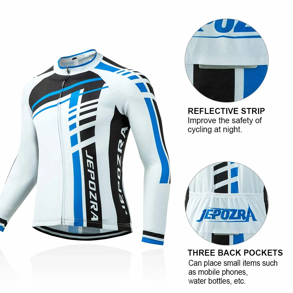 Maillot Ciclismo Hombre Ropa Bicicleta Conjunto MTB Maillot Bici Manga Larga y Culotte Ciclista con Badana Gel