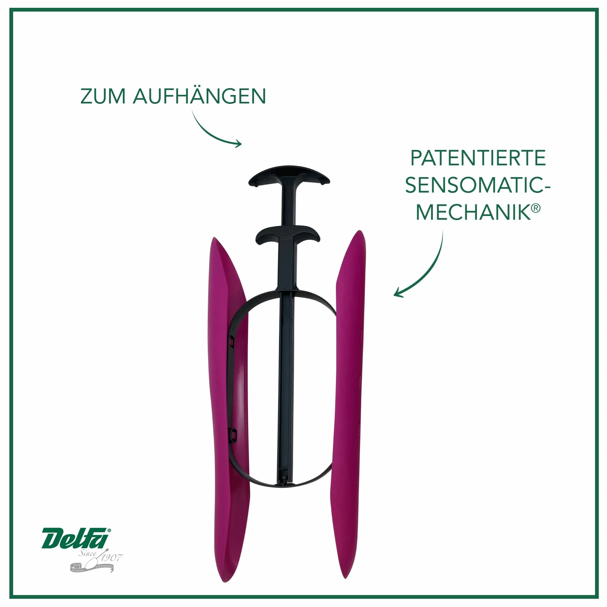 DELFA Juego de 3 pares de moldes para botas con resorte Sensomatic, tensor, 35 cm, Rosa, 36-41