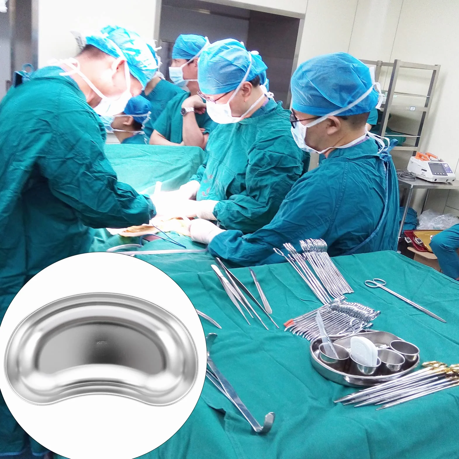 Scicalife Bandeja de Acero Inoxidable para Instrumentos Quirúrgicos Dentales Laboratorio