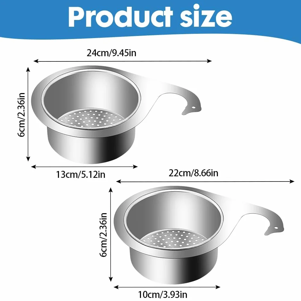Colador de Acero Inoxidable en Forma de Cisne para Fregadero, Swan Sink Strainer Basket