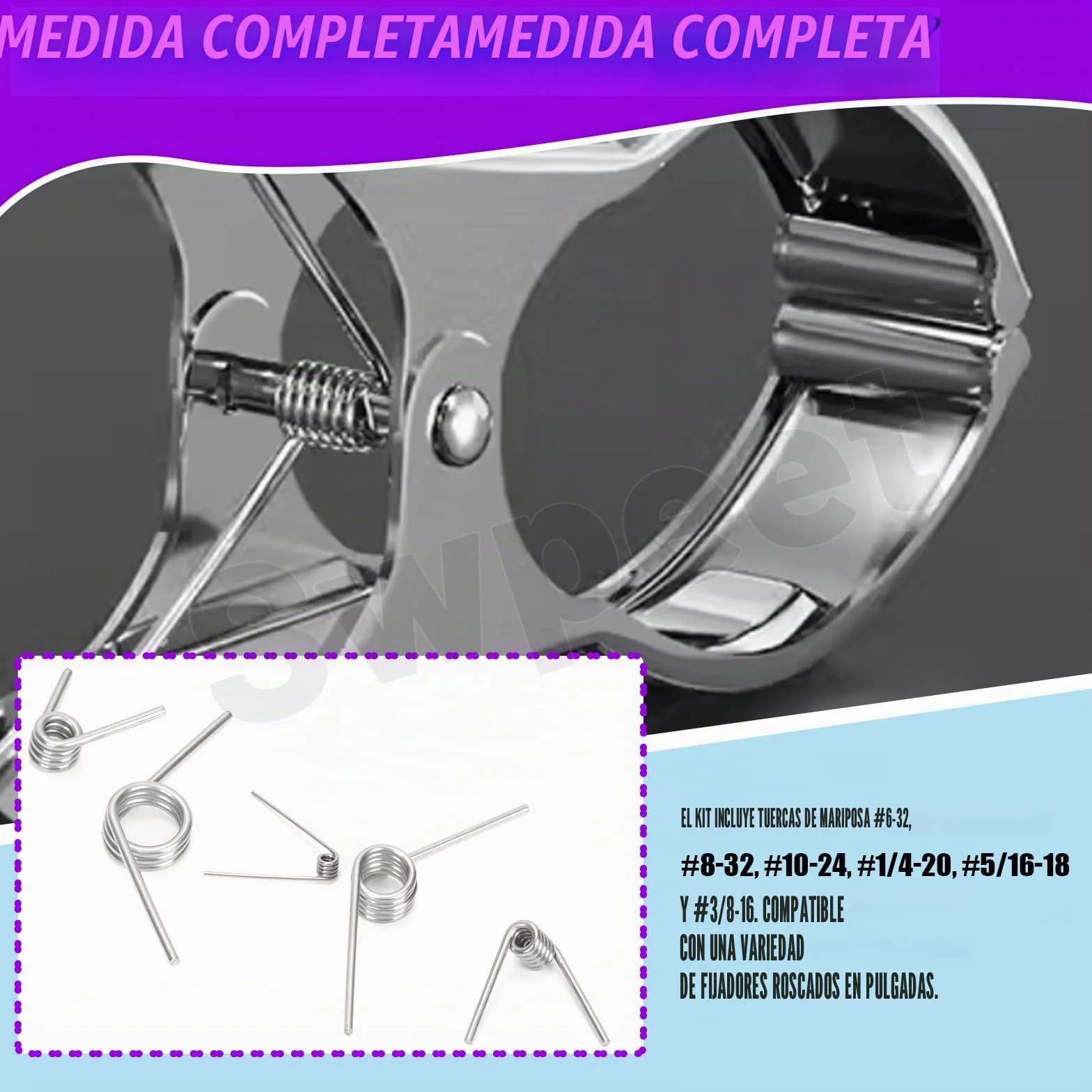Swpeet Juego de 45 resortes torsionales de acero inoxidable 45/90/120 grados 15 tamaños
