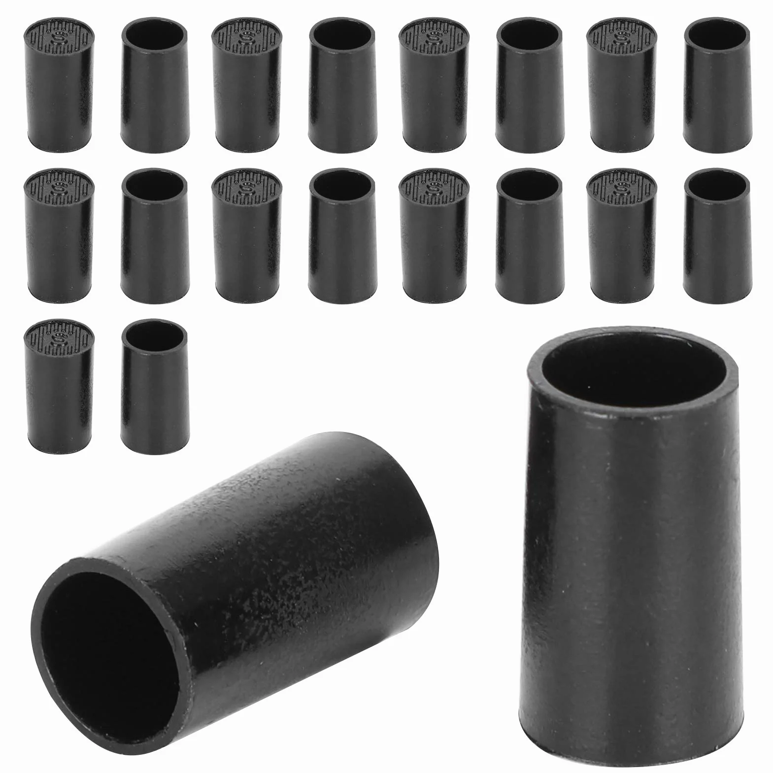 10 pares de tapas de punta de tacón alto Protector de punta de tacón alto negro CPU zapatos de poliuretano Reparación de kits de repuesto(10mm)