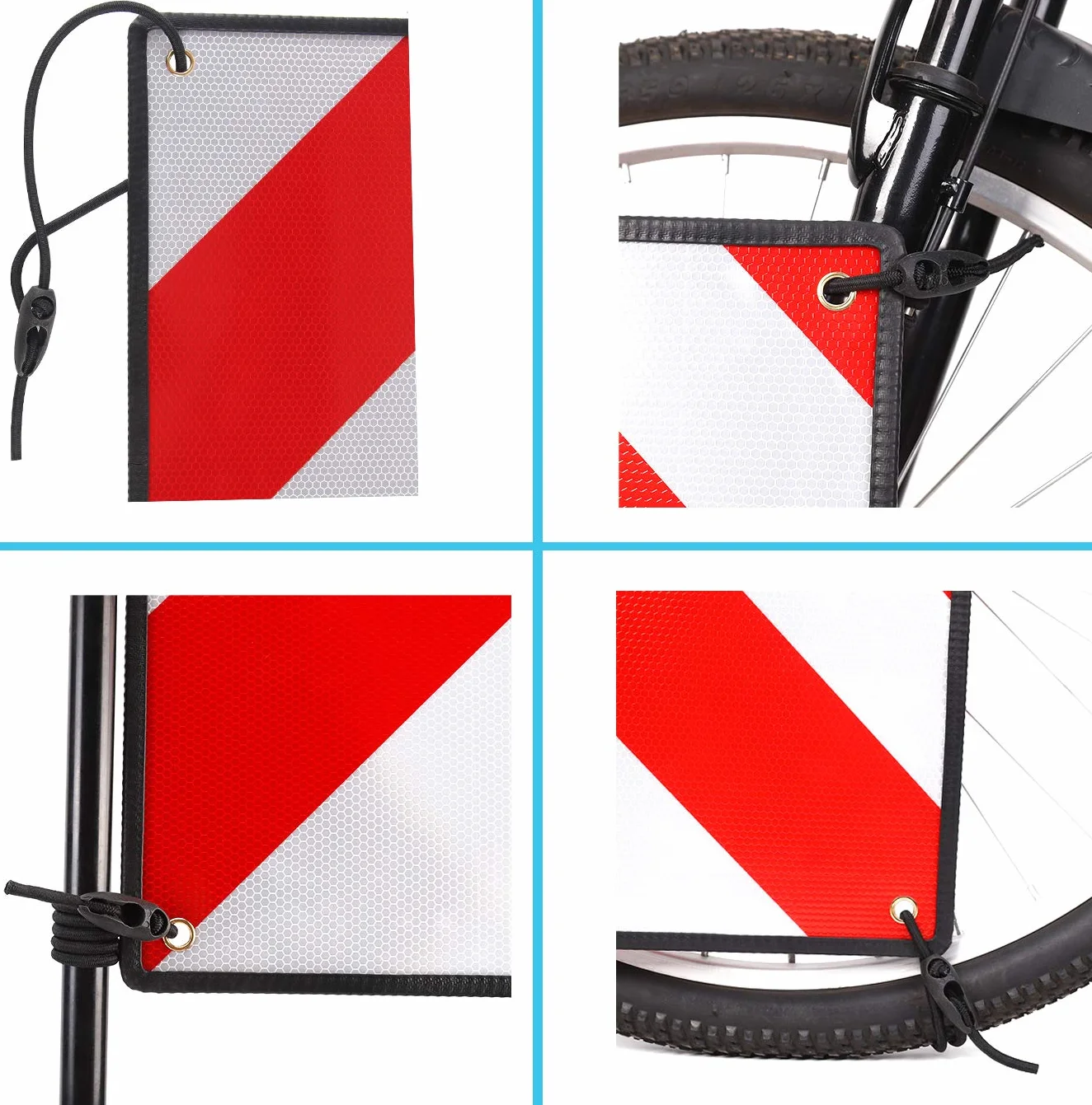 Planger Tensor de Equipaje Señal Advertencia Italia España 4 x 100 cm Placa Fijación Bicicleta Correas Sujeción Ajustables