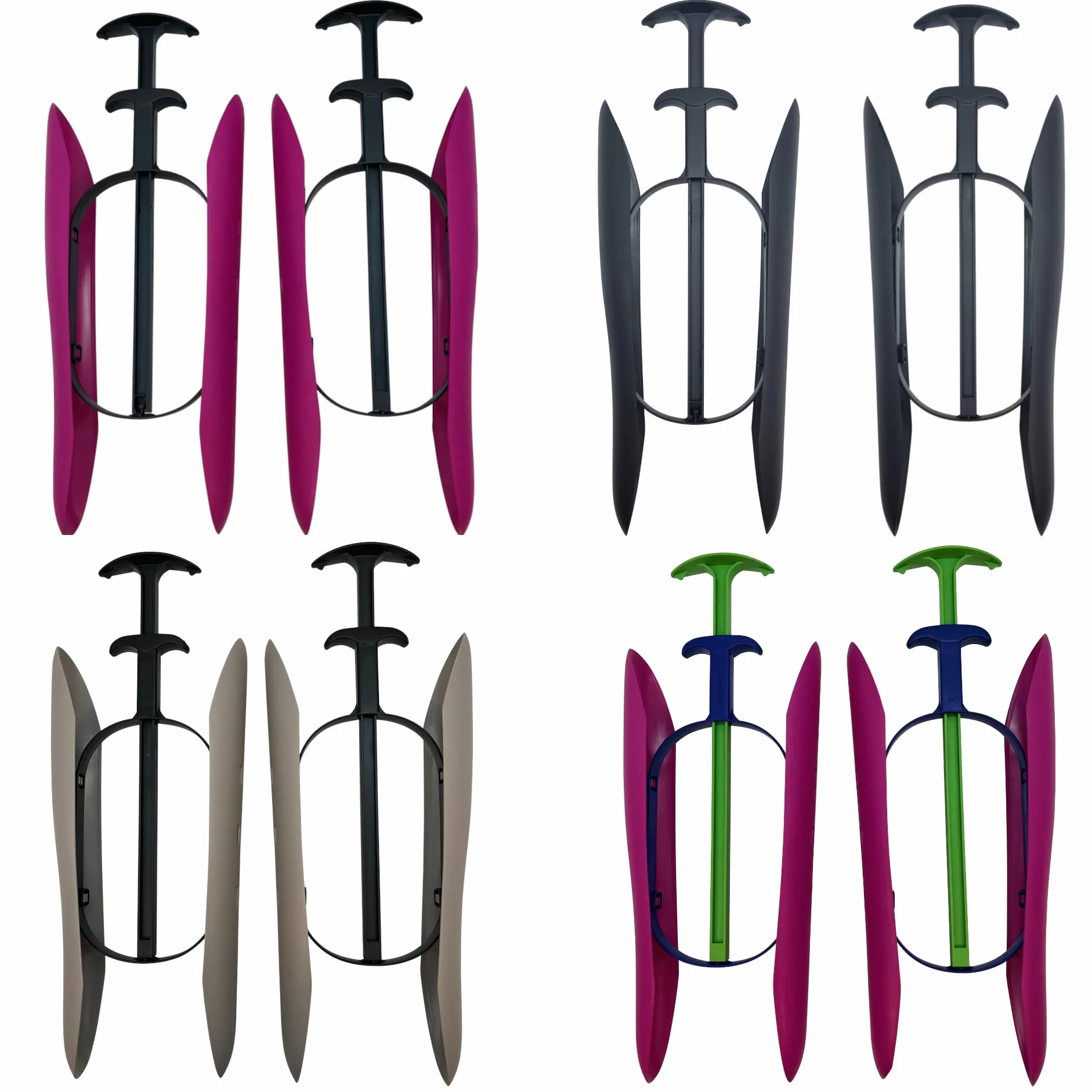 DELFA Juego de 3 pares de moldes para botas con resorte Sensomatic, tensor, 35 cm, Rosa, 36-41