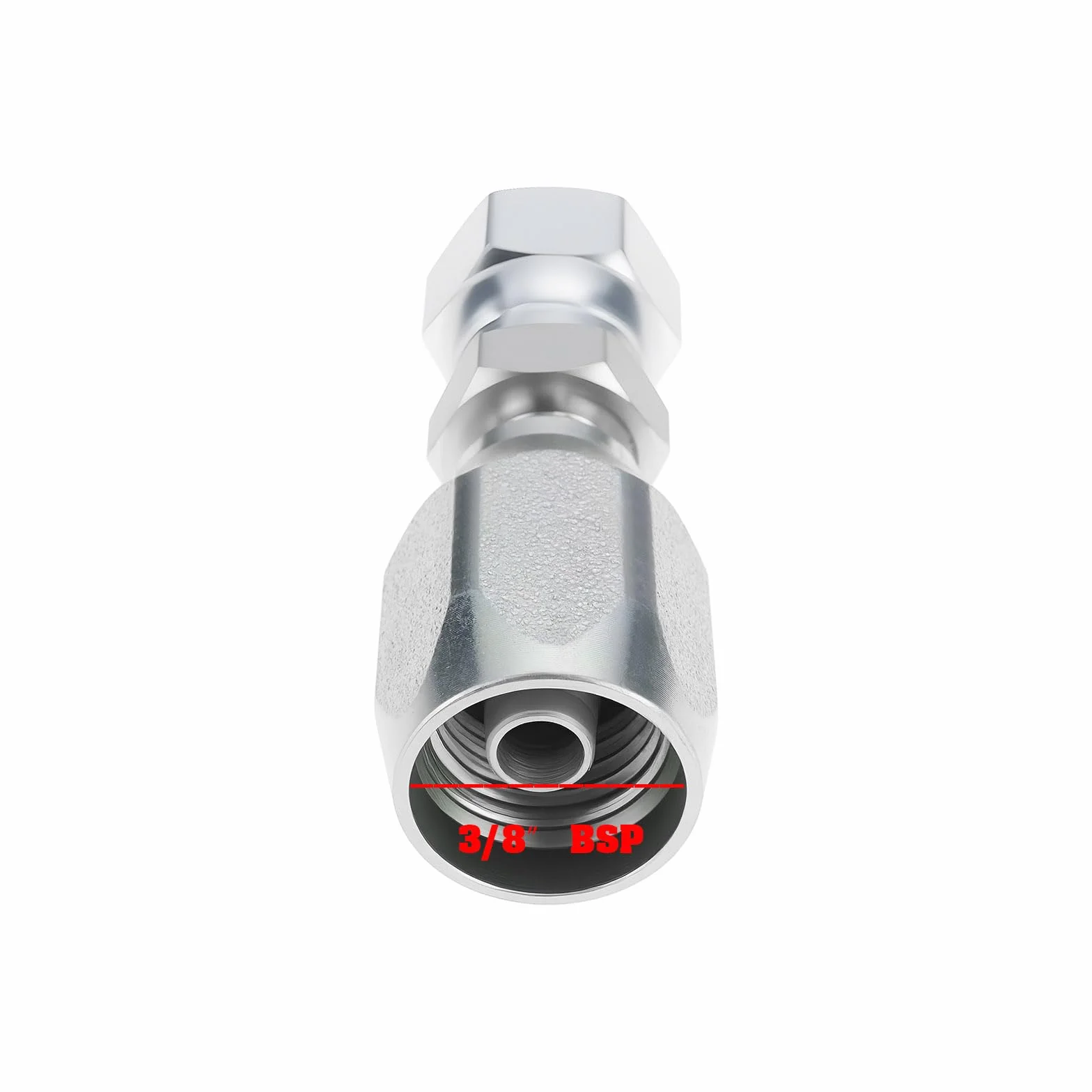 OTOTEC 2 Accesorios de Manguera Hidráulica Reutilizables BSP de 3/8'' para Manguera de Alambre R1T 1SN