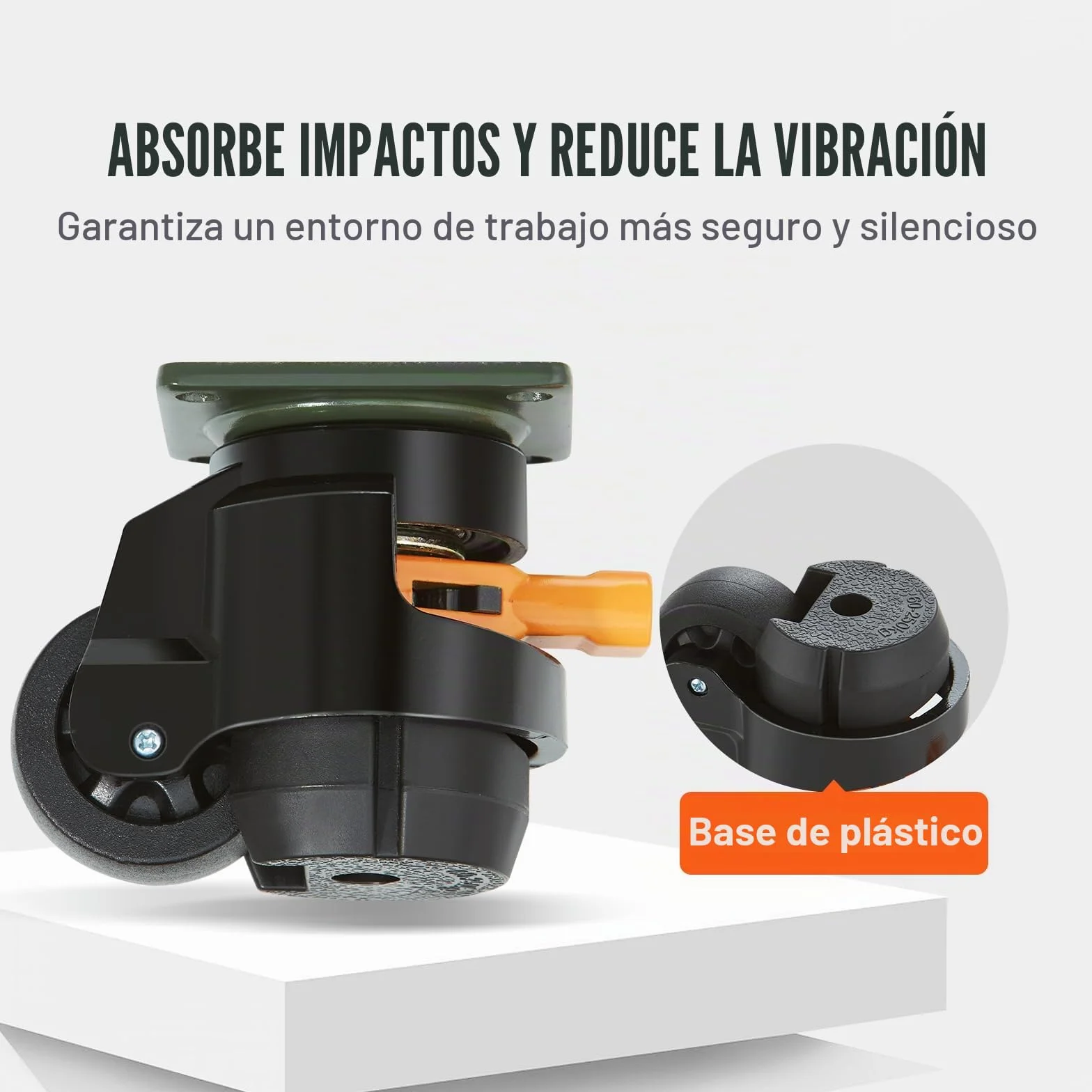 VEVOR Ruedas Niveladoras 4 Piezas 50,8 mm Carga 500 kg Giratorias 360° Ajustables