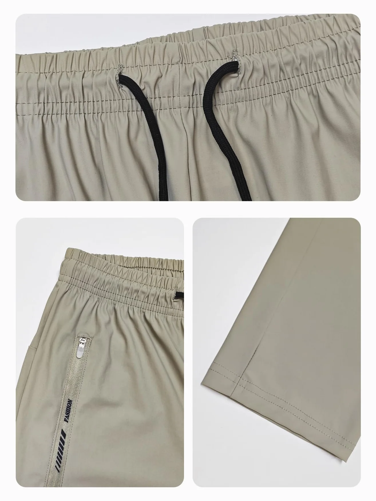 Pantalones de senderismo para mujer, ligeros, cómodos, transpirables, de secado rápido, elásticos, con bolsillo con cremallera