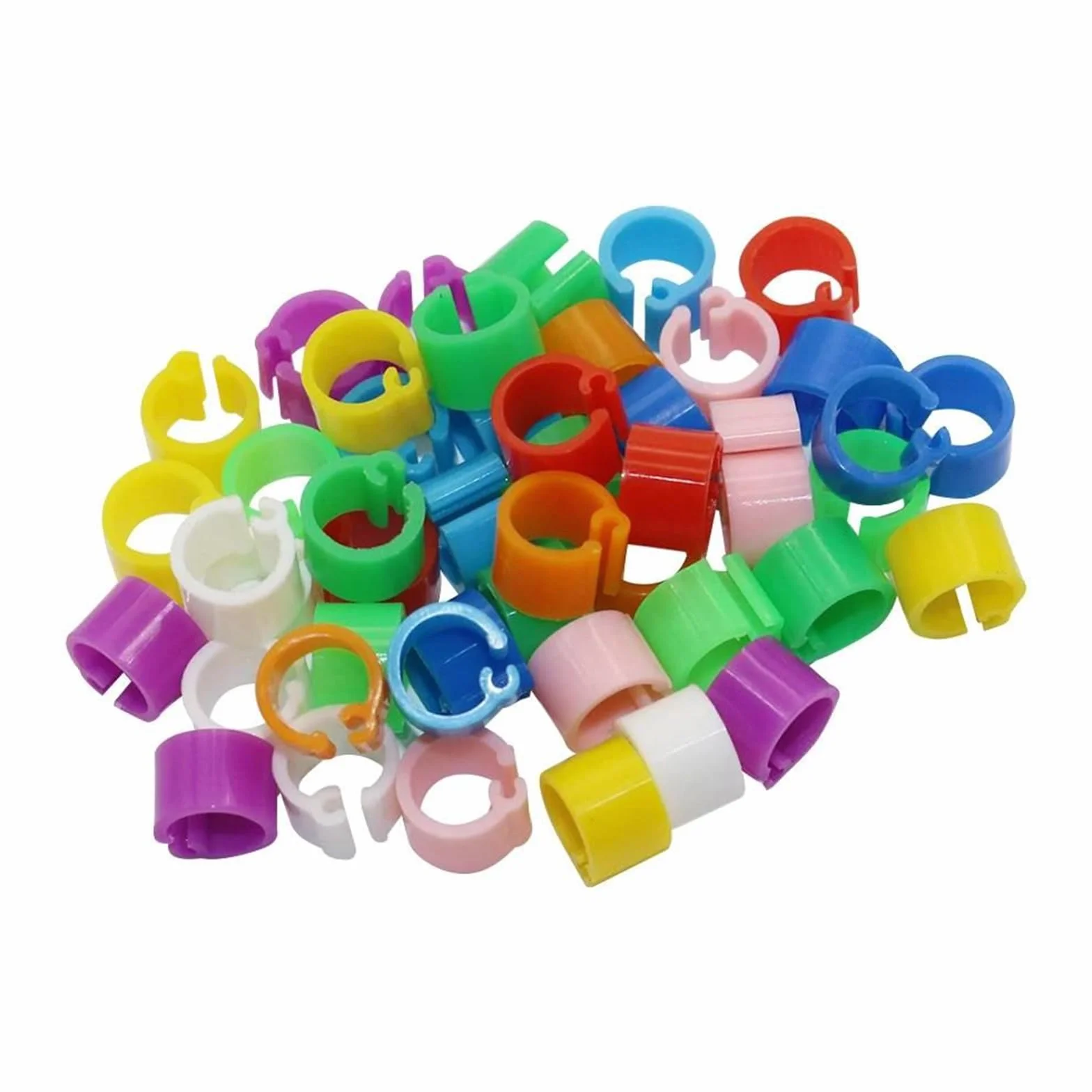 Anillos de plástico para patas de aves 6 mm diámetro interior 7 mm ancho para palomas codornices