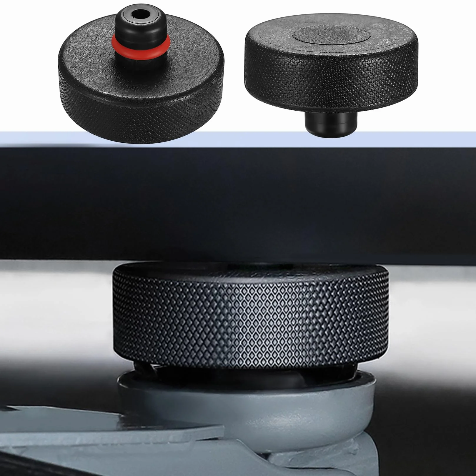 4 Piezas Gato Hidráulico Almohadilla de Goma Compatible Con Tesla Model 3/Y/S/X, Adaptador Jack Pad Herramienta Puntos de Elevación