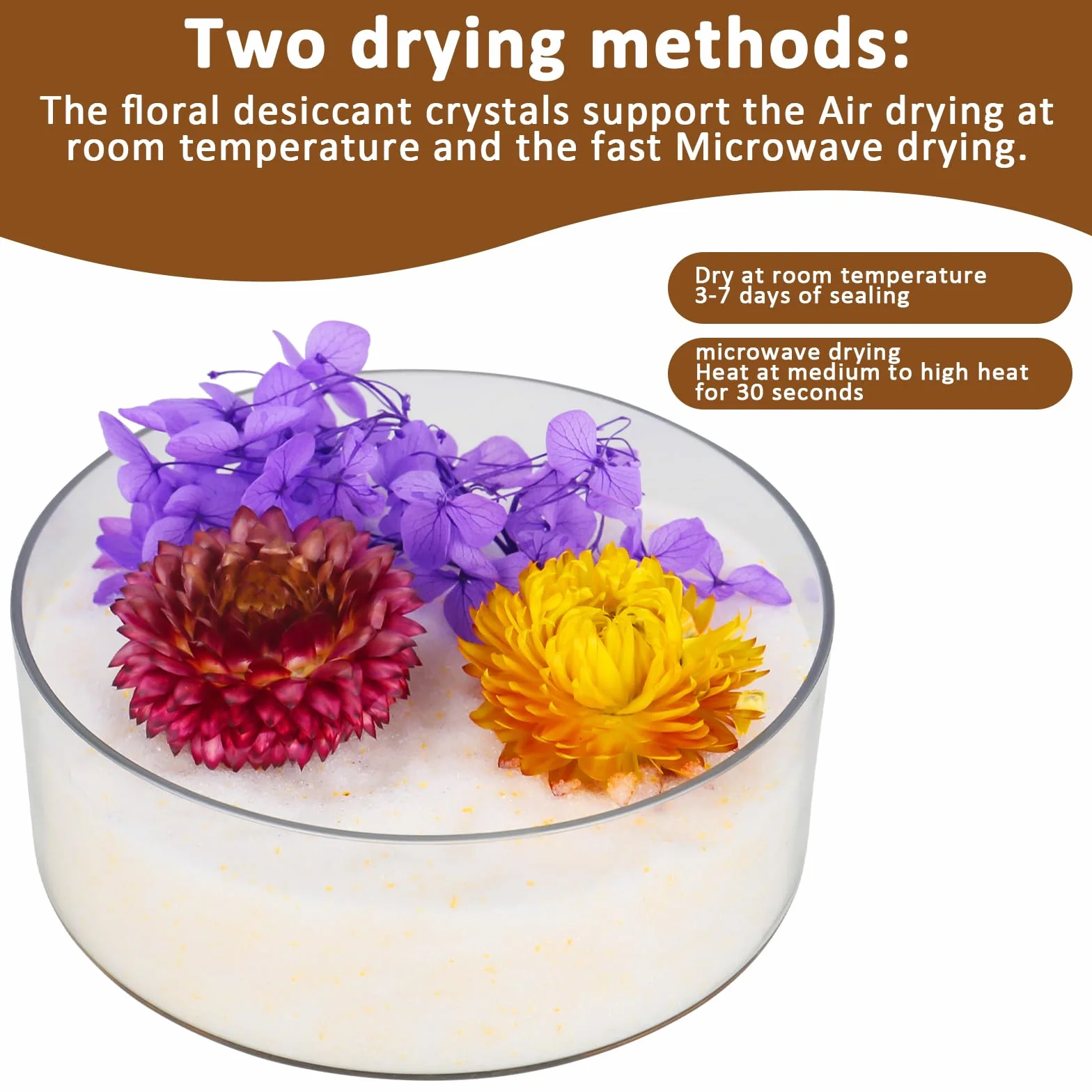Gel de sílice para secar flores 500g desecante paquetes