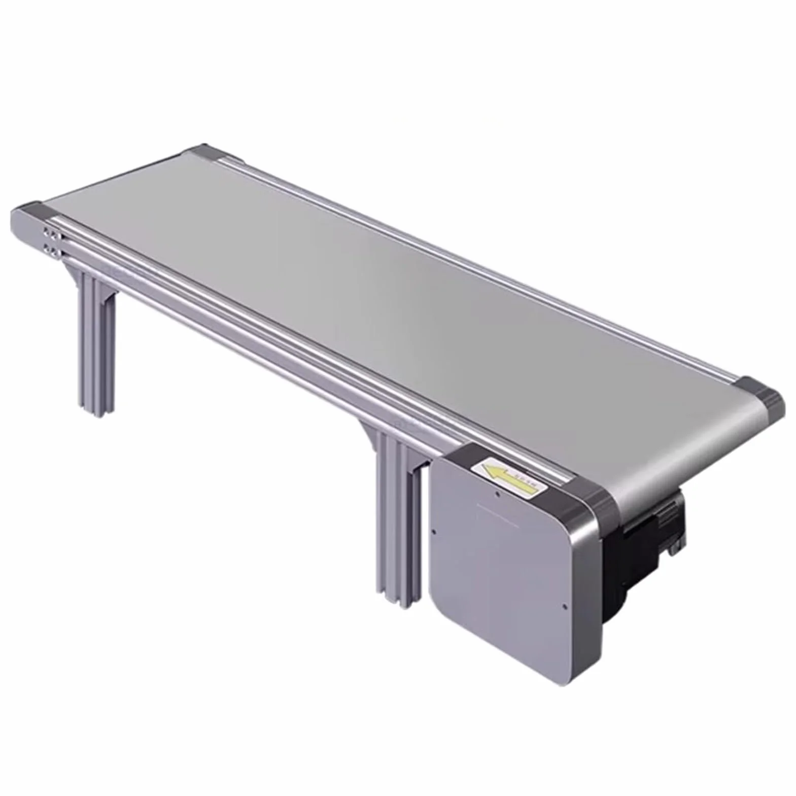 Máquina transportadora de banda plana de aleación de aluminio velocidad ajustable 18 x 50 cm