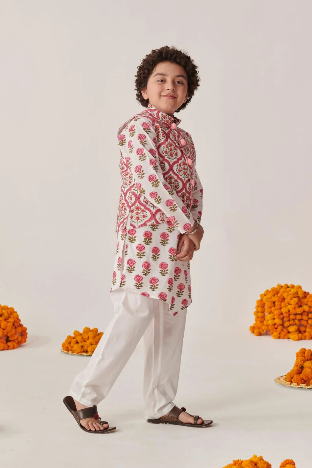 PS Peaches Niños 1 Kurta, 1 Payjama, 1 chaqueta