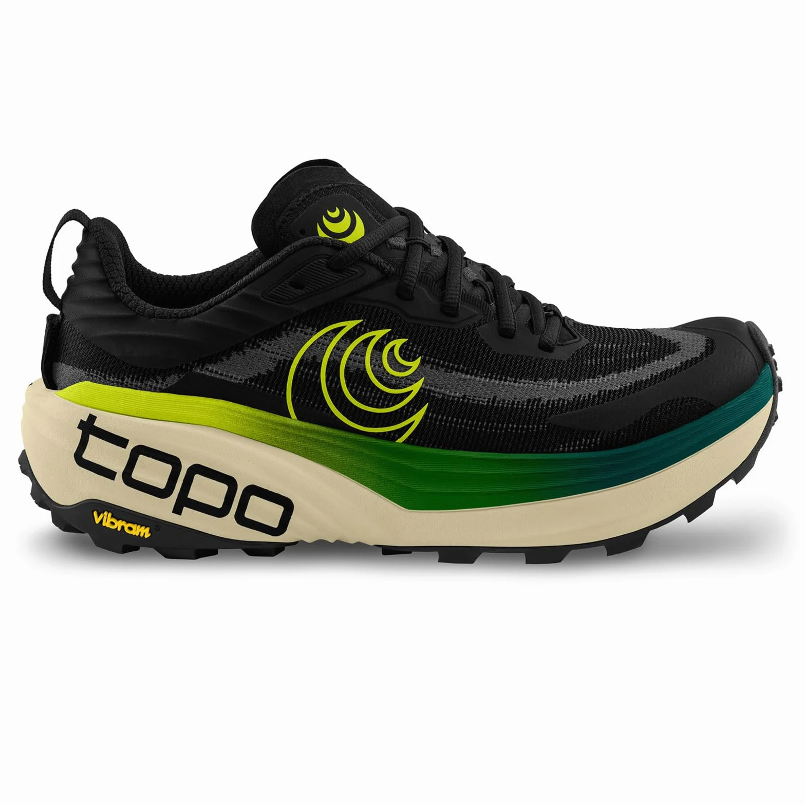Topo Athletic Vista Zapatillas para Correr Zapatilla Trail Hombres Negro - Black/Lime 42,5