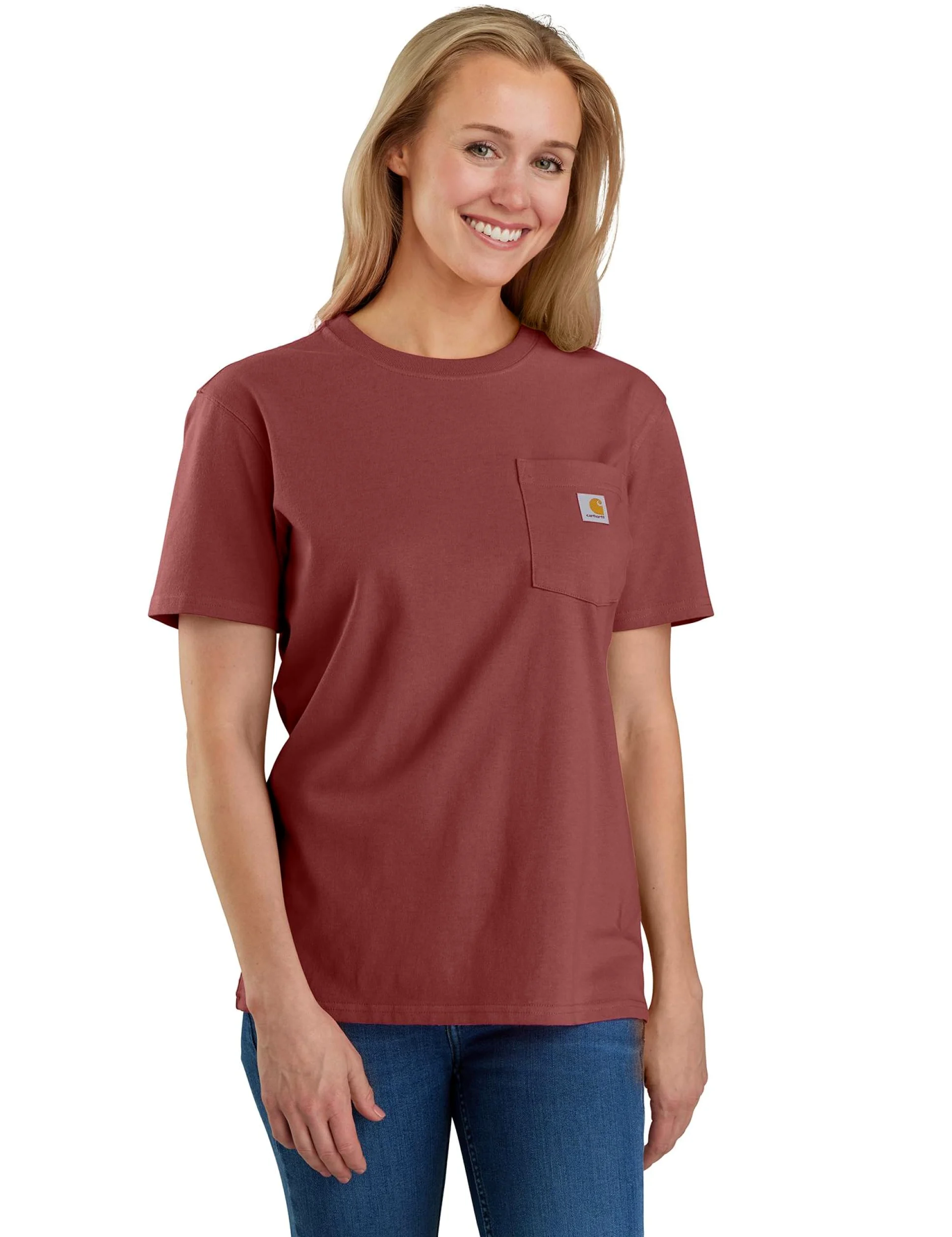 Carhartt Loose Fit Heavyweight Short-Sleeve Pocket T-Shirt (Also Available In Plus Sizes) Closeout Clásico Mujer