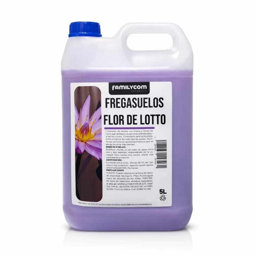 Fregasuelos Concentrado 5 Litros pH Neutro Aroma Flor de Lotto Brillo e Higiene