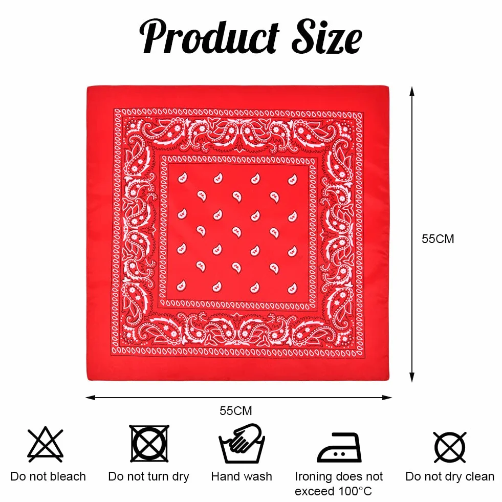 Aomig Pañuelos Cabeza Mujer, Pañuelo Pirata con Diseño Único Estampado, Bandana Hombre de Moda y Deporte, Pañuelos de Colores Unisex para Cuello, Cabeza, Muñeca, Adultos y Niños, 54 X 54 cm