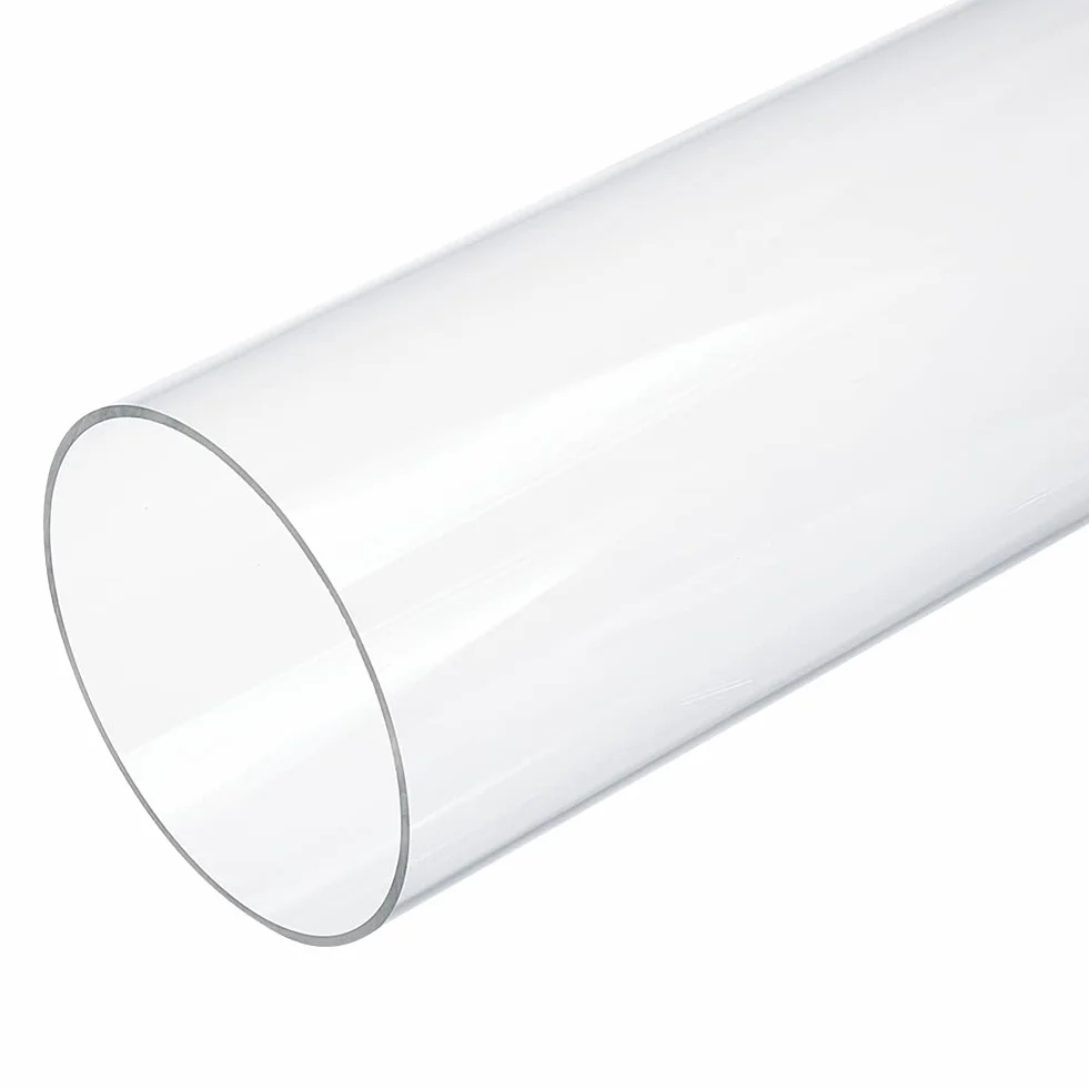 OLYCRAFT Tubo redondo de acrílico transparente 305 x 90 mm manualidades lámparas acuario
