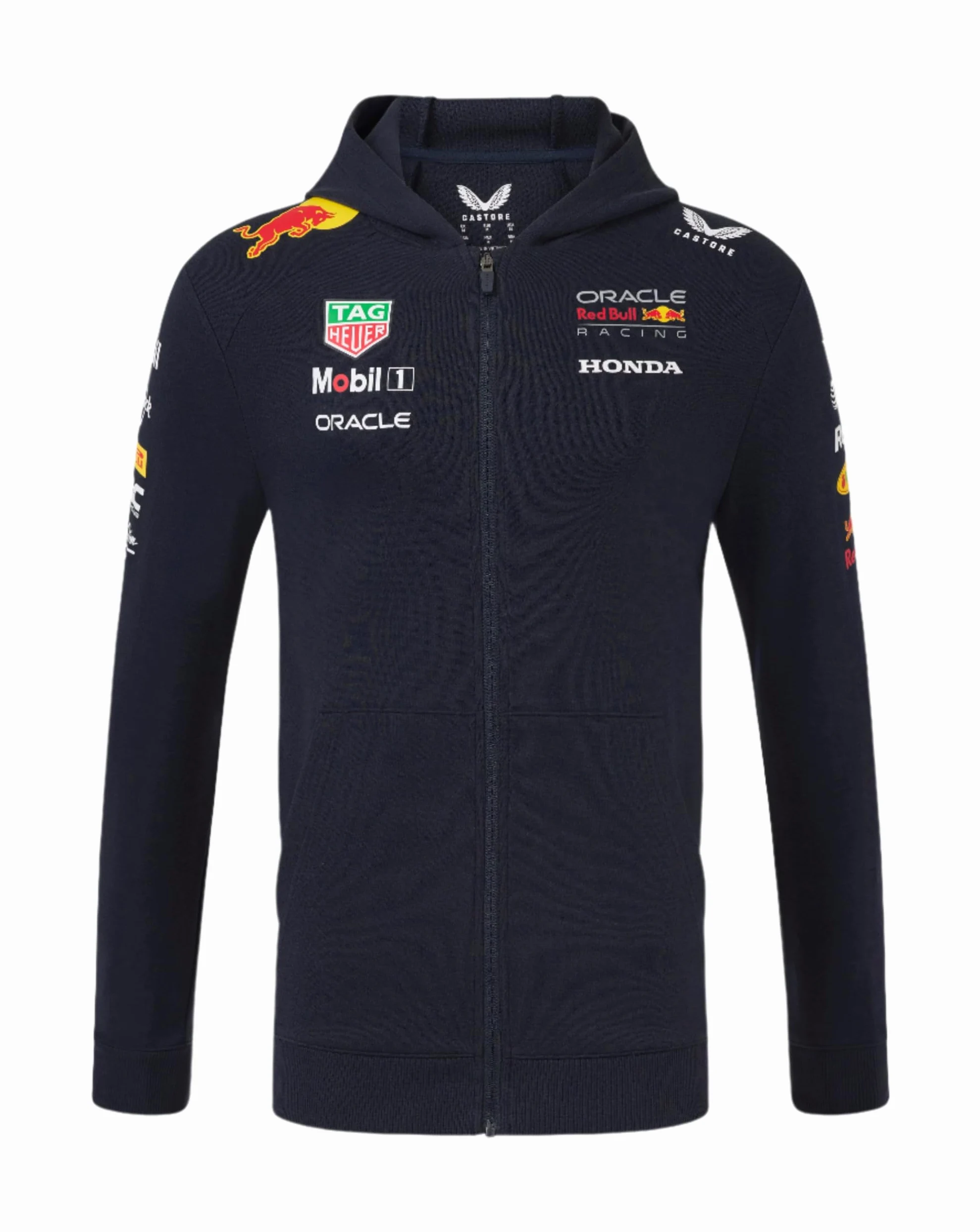 Castore Red Bull Racing F1 2025 Team - Sudadera con capucha y cremallera completa