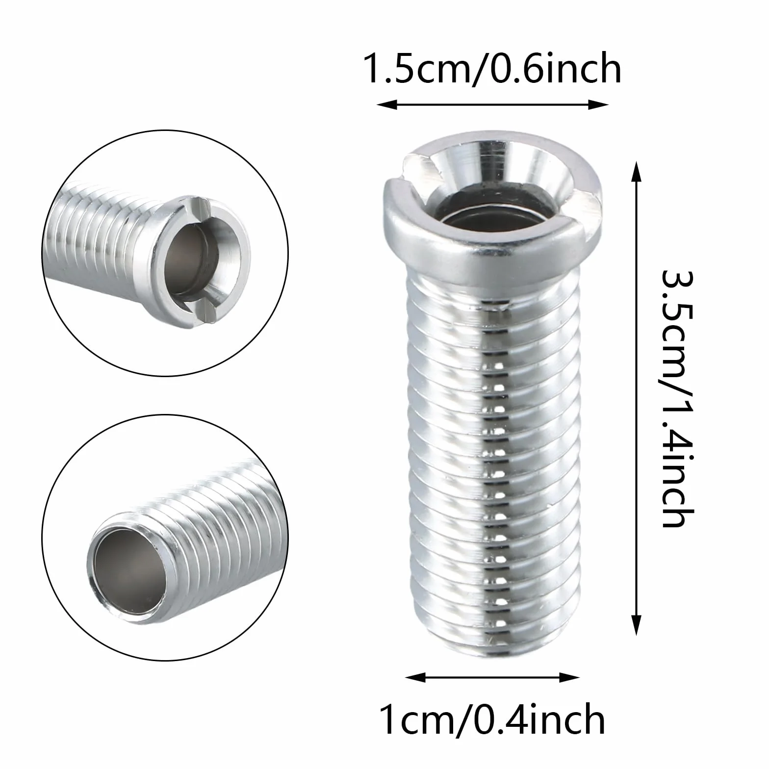 Tornillo Hueco para Válvula de Desagüe 35 mm, Accesorios de Desagüe, 2 Piezas, Se Adapta a 1,5" y 3,5"