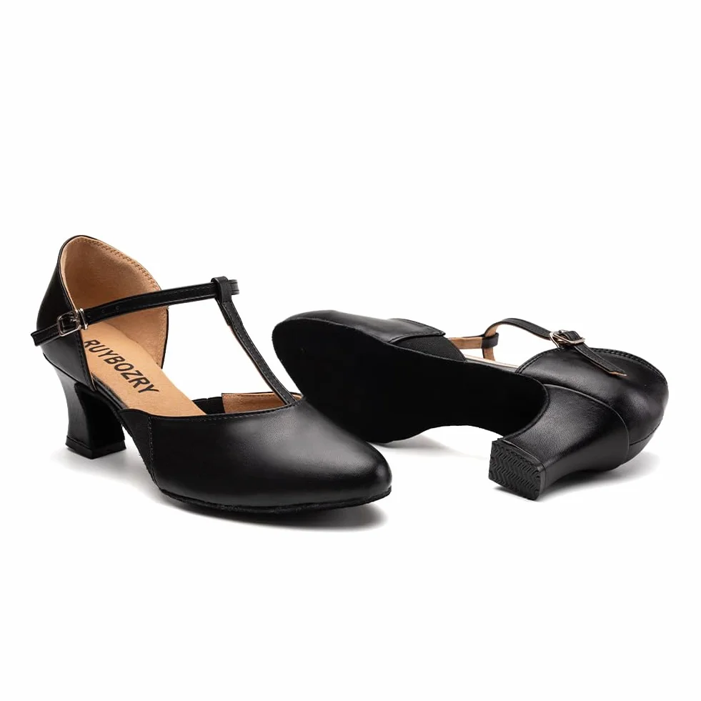 Zapatos de Baile Profesionales Mujer Salsa Bachata Tango Tacón 6cm Suela Ante