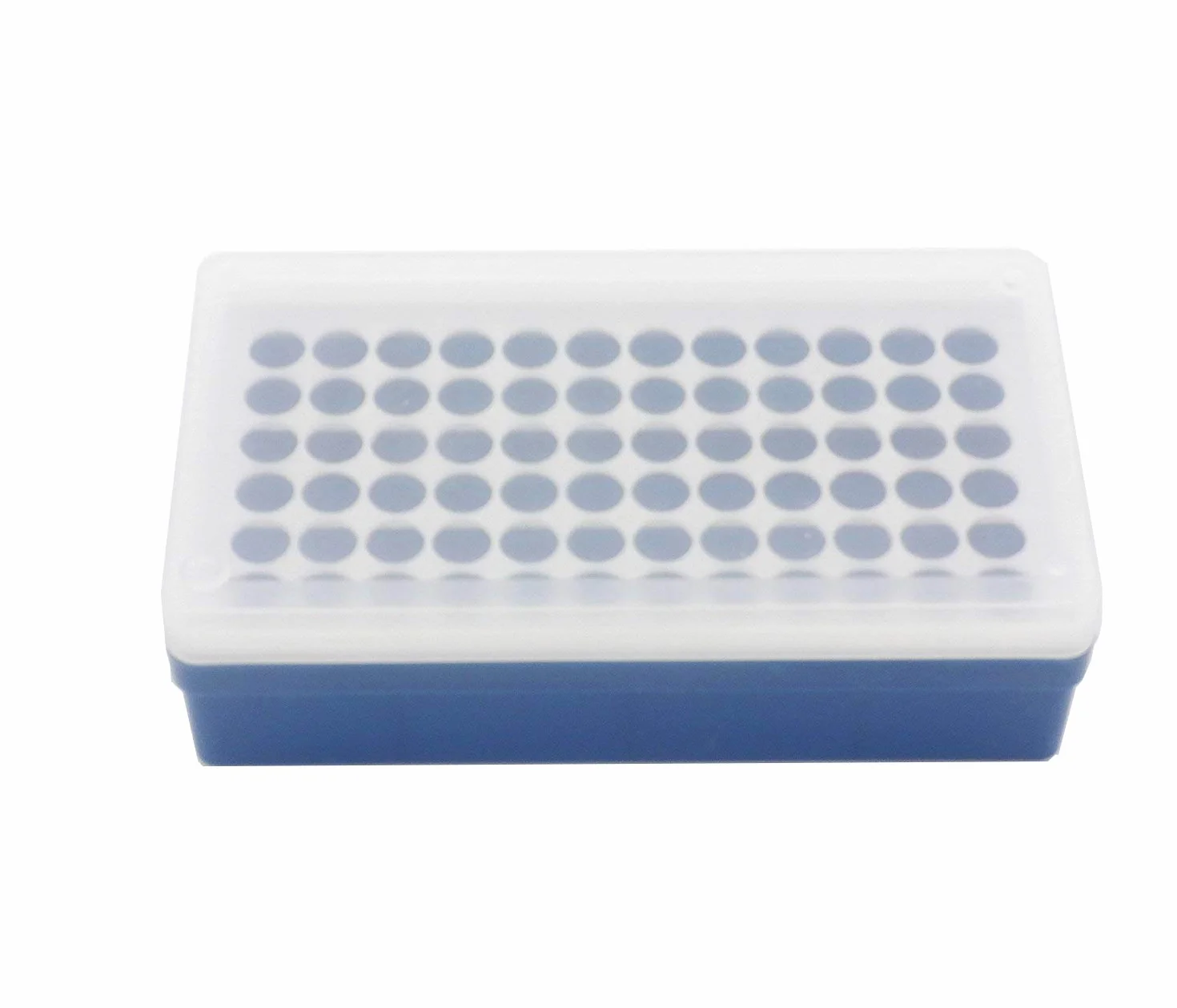 MUHWA Caja Rectangular para Tubos de Microcentrífuga 72 Posiciones 0,2-1,5 ml Laboratorio