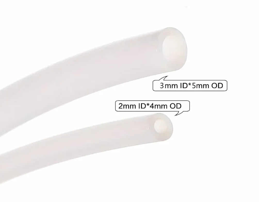 Tubo de Teflón PTFE 3 Metros 3mm ID x 5mm OD Blanco con Cortador