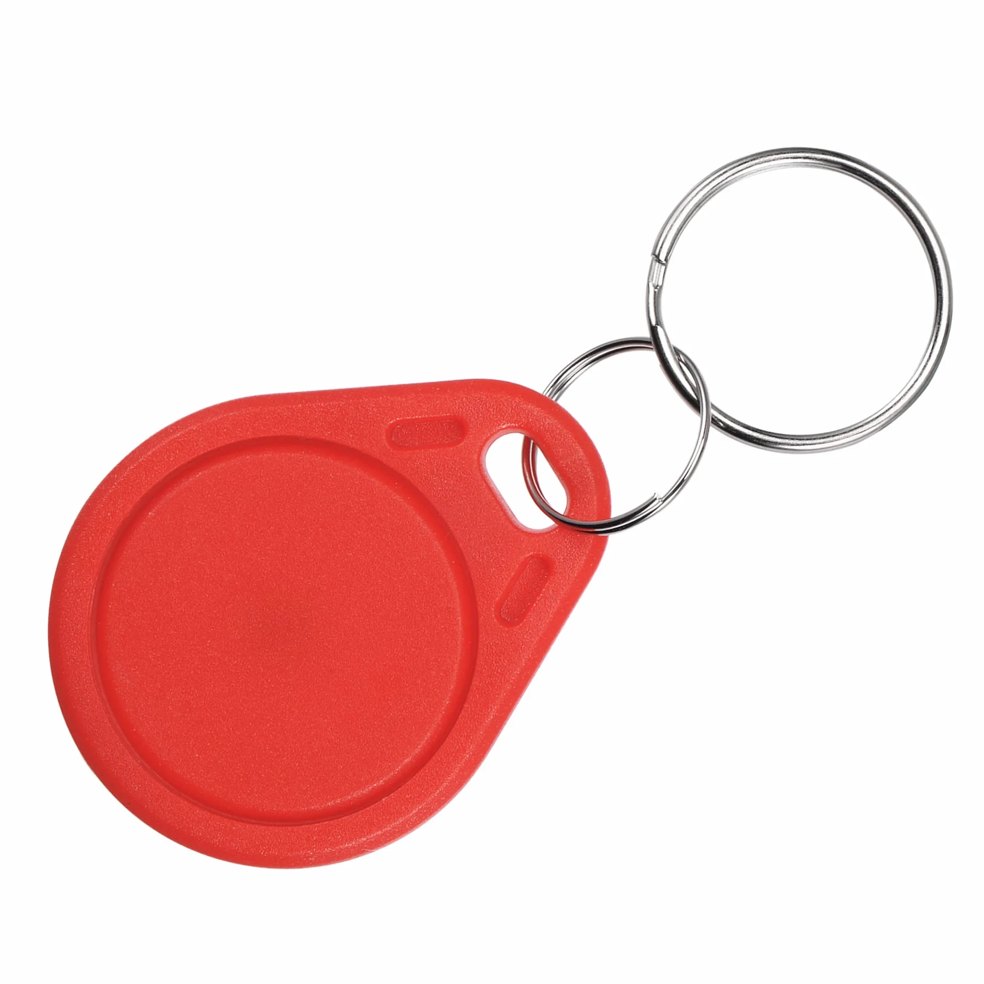 sourcing map RFID UID Tarjeta Llavero 13.56MHz Regrabable Control Acceso Rojo 10 sztuk