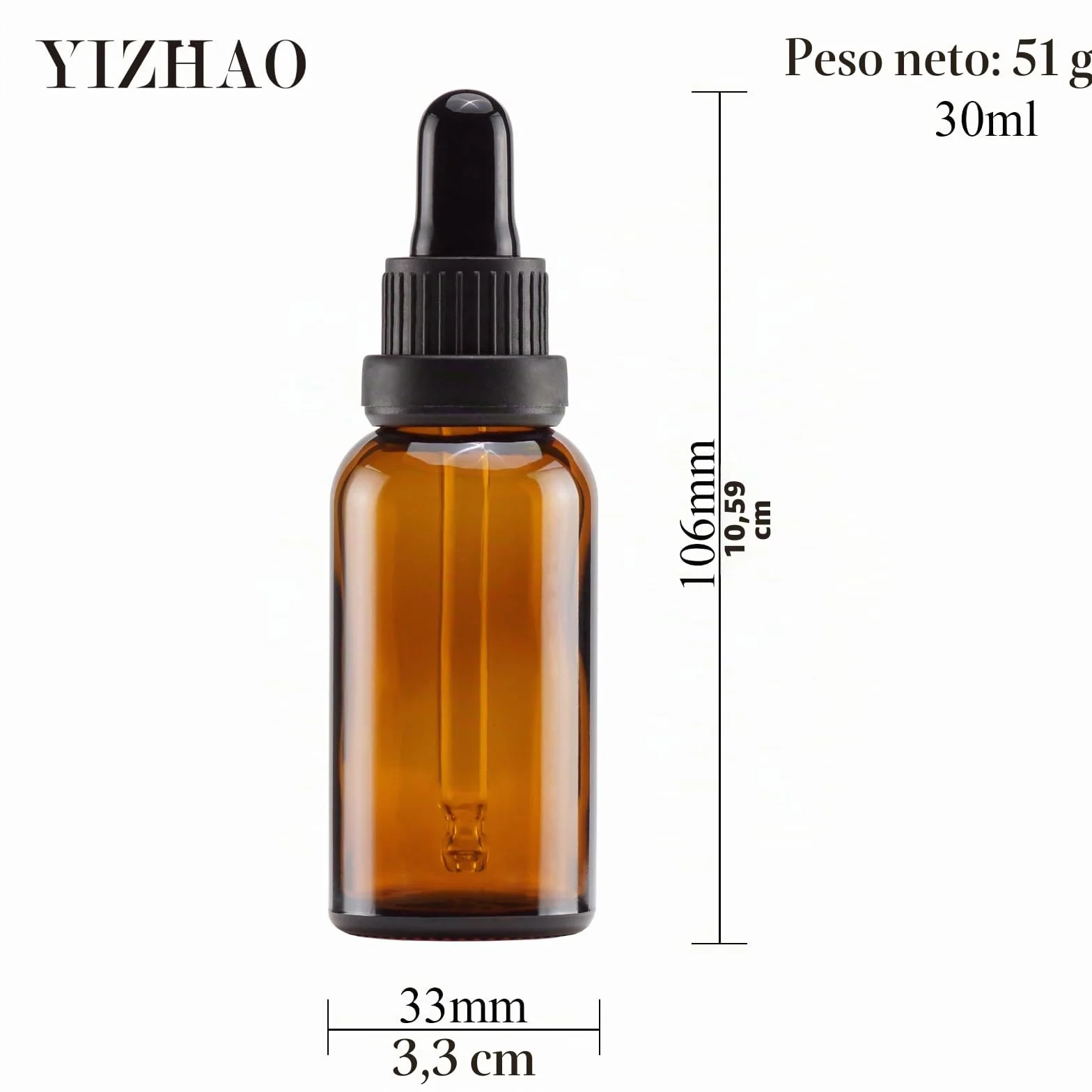 Frasco Cuentagotas Cristal 30ml con Pipeta para Aceite Esencial, Aromaterapia - 6 Piezas