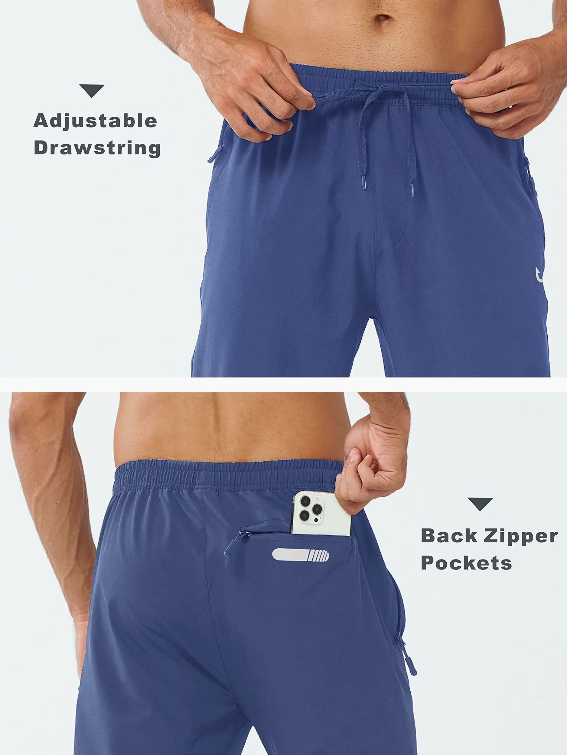 NORTHYARD Pantalon Chandal Hombre Impermeable UV Pantalones Secado Rápido Senderismo con Bolsillo con Cremallera