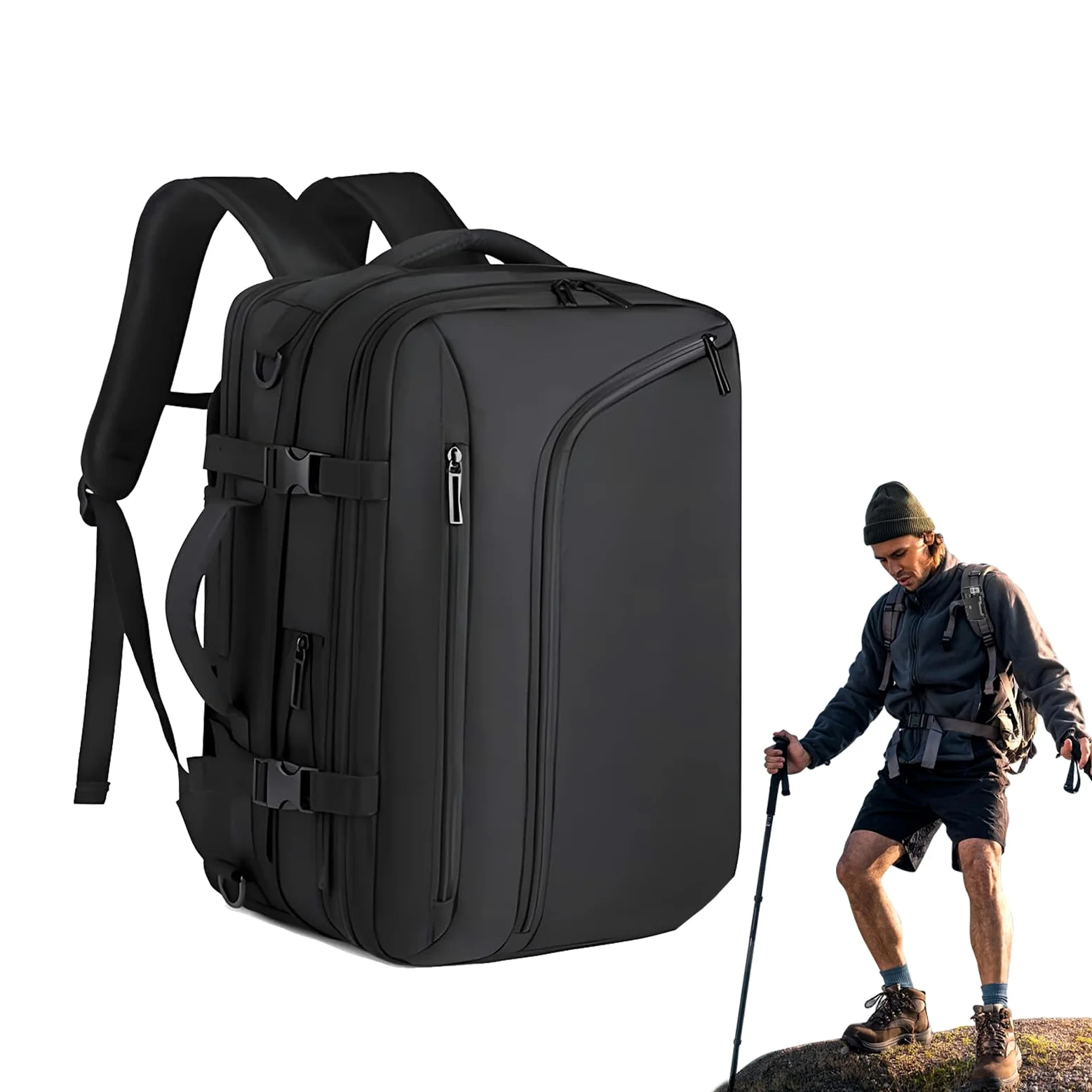 Equipaje de Cabina al Vacío Saco de Compresión Impermeable | Equipaje Expandible Ultraligero Para Viajes con Almacenamiento Prolongado de Ropa, Viajes al Aire Libre y Travesías