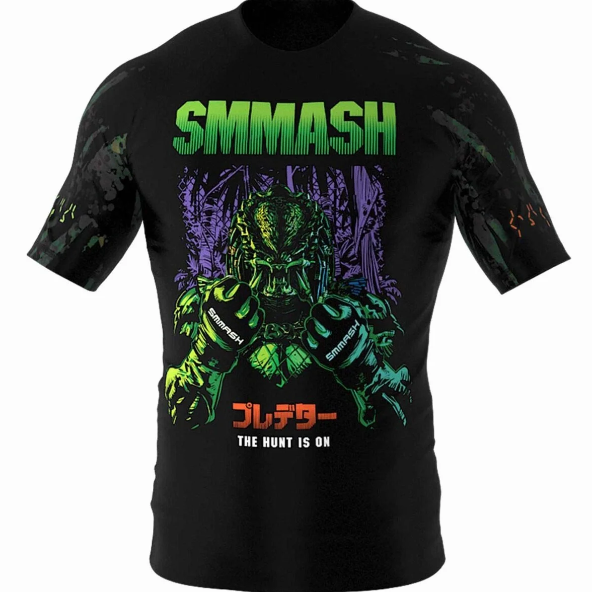 SMMASH Helion Rashguard Hombre Manga Corta para MMA, BJJ, K1
