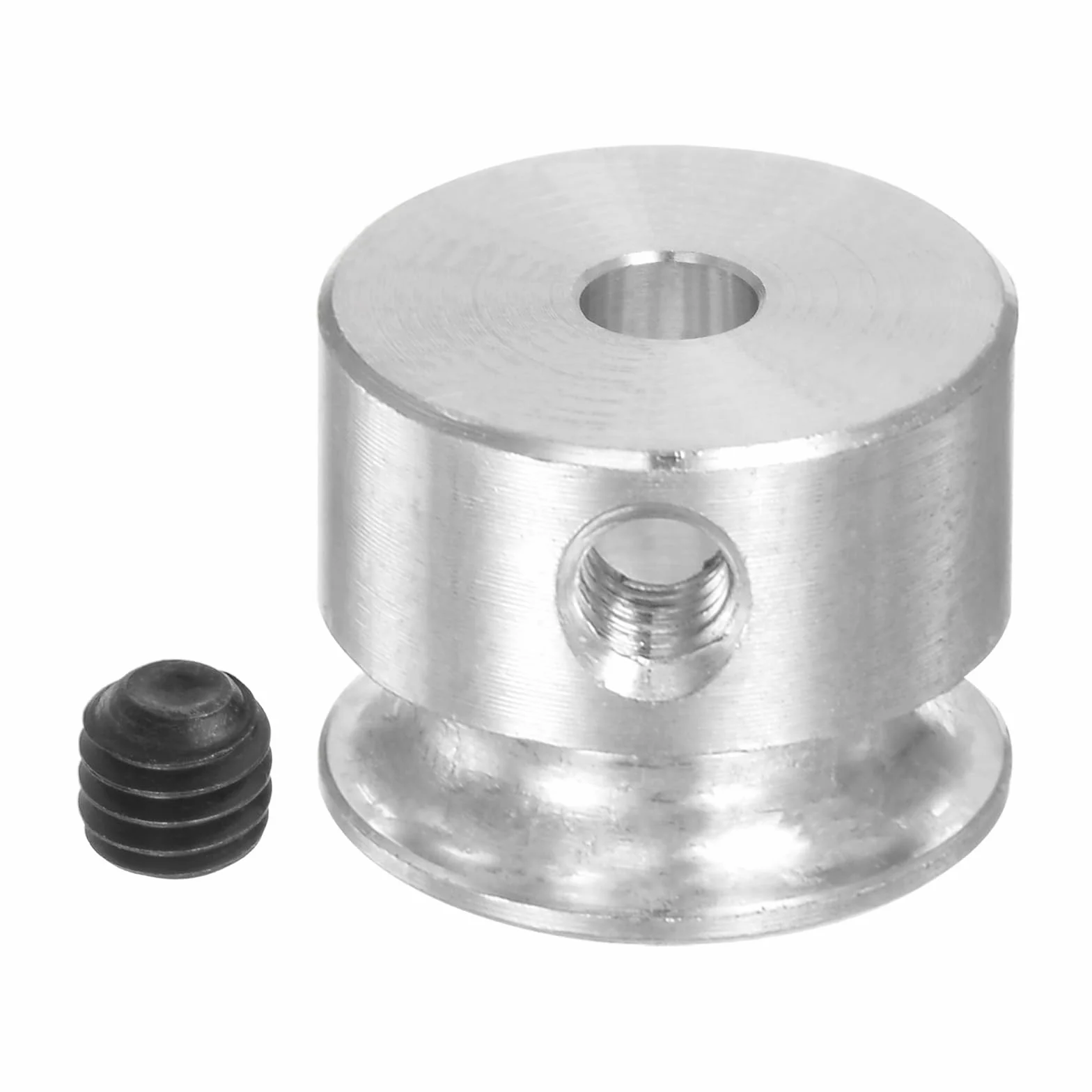 Polea en V de Aleación de Aluminio 3 mm ID 12 mm OD Una Sola Ranura para Correa Redonda de PU