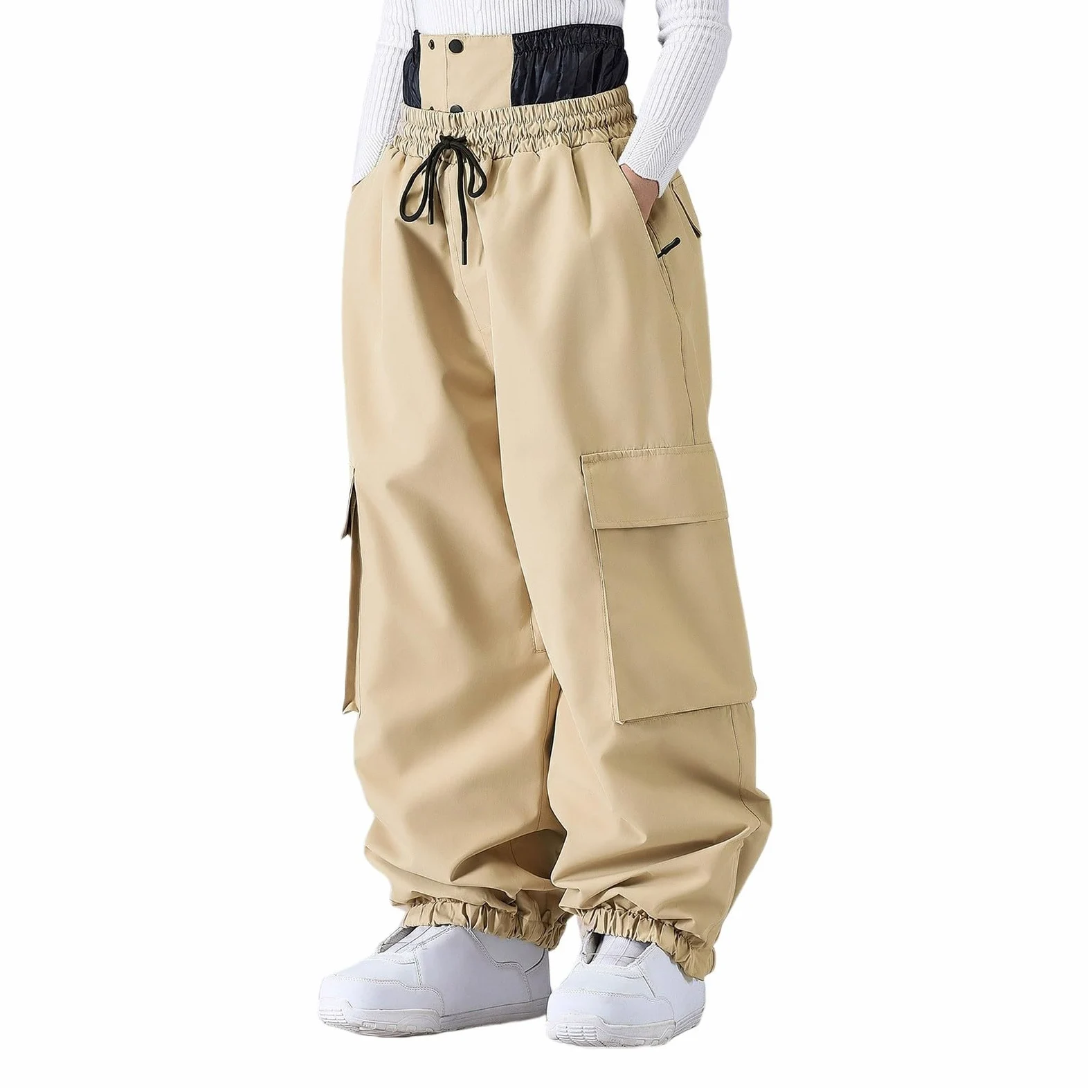 Generisch Pantalones de snowboard, pantalones de esquí de invierno, resistentes al viento, aislados para actividades al aire libre en climas fríos y montañismo, senderismo y trekking (café, S)